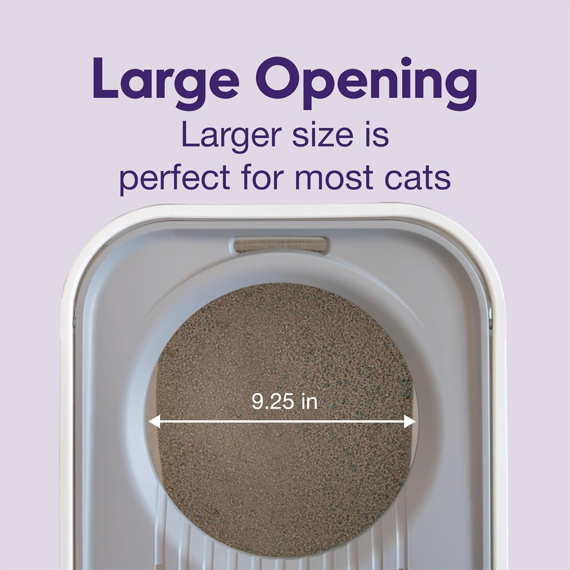 Litter Genie Large Cat Litter Box, Top Entry w/ Catching Lid & Scoop, White/Gray - VMInnovations