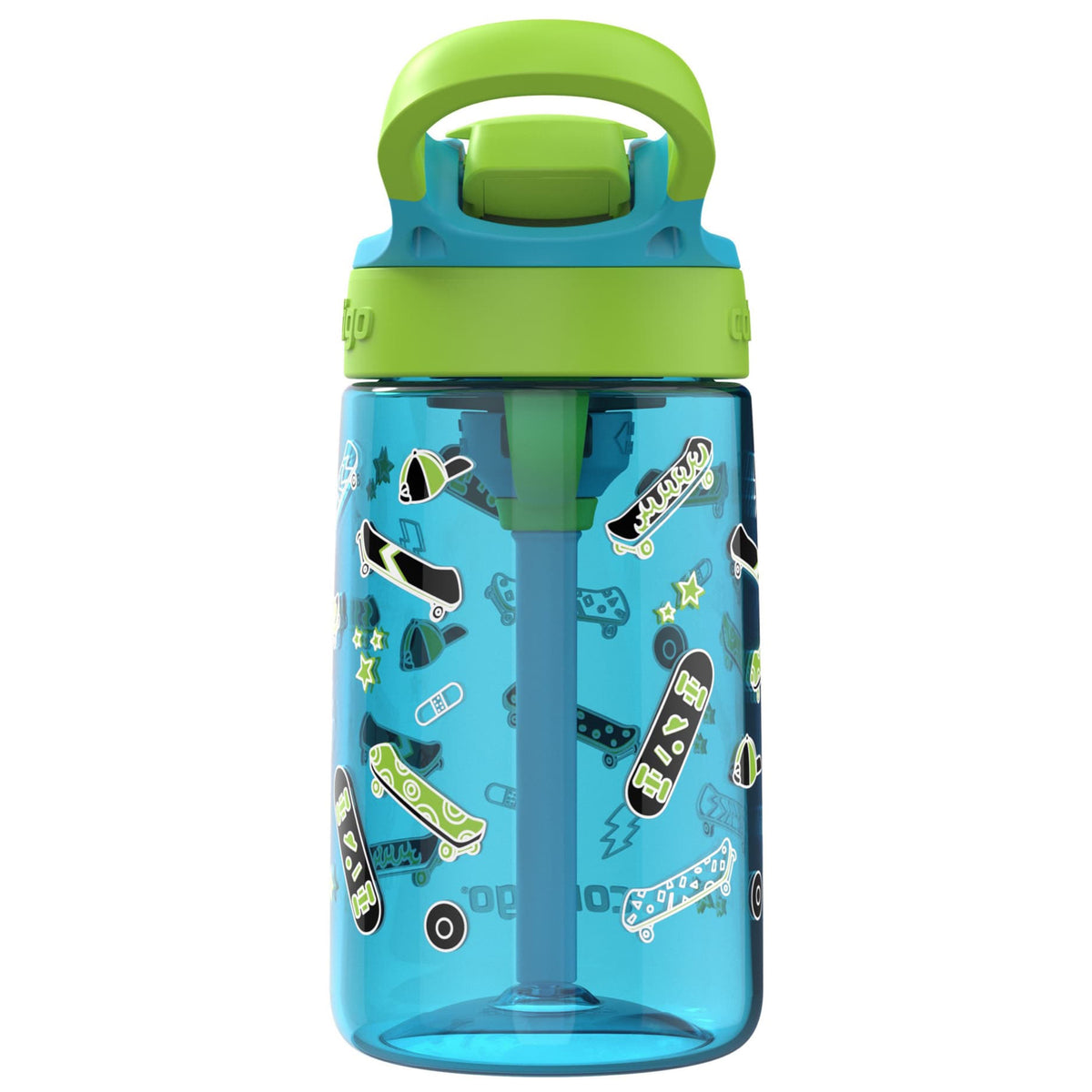 Contigo 2 Pack Kids Aubrey 14 oz Water Bottle w/AutoSpout Straw, Blue Raspberry - VMInnovations