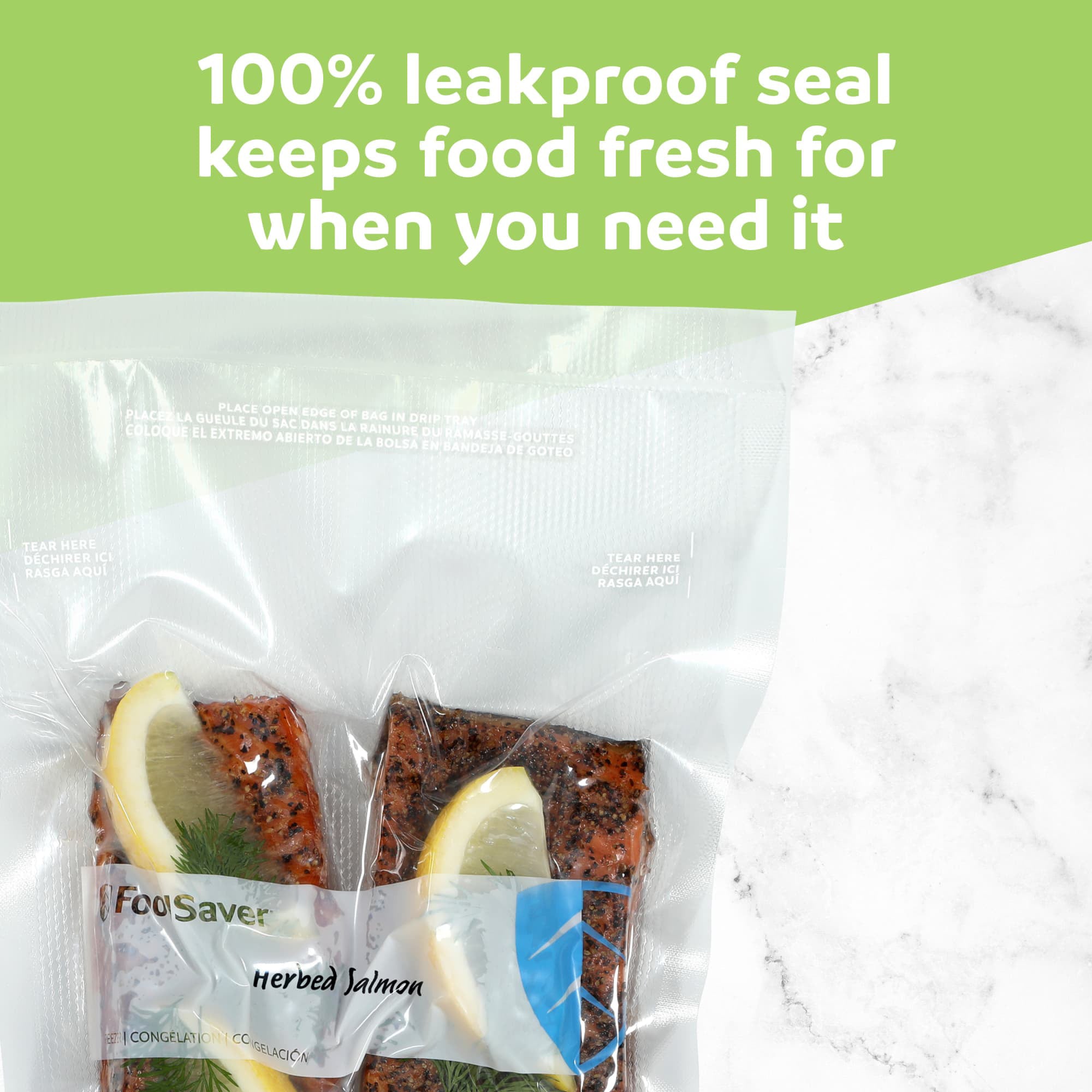 FoodSaver 40 Pack Quart Vacuum Seal Bags, Pre-Cut BPA-Free Freezer Storage Bags