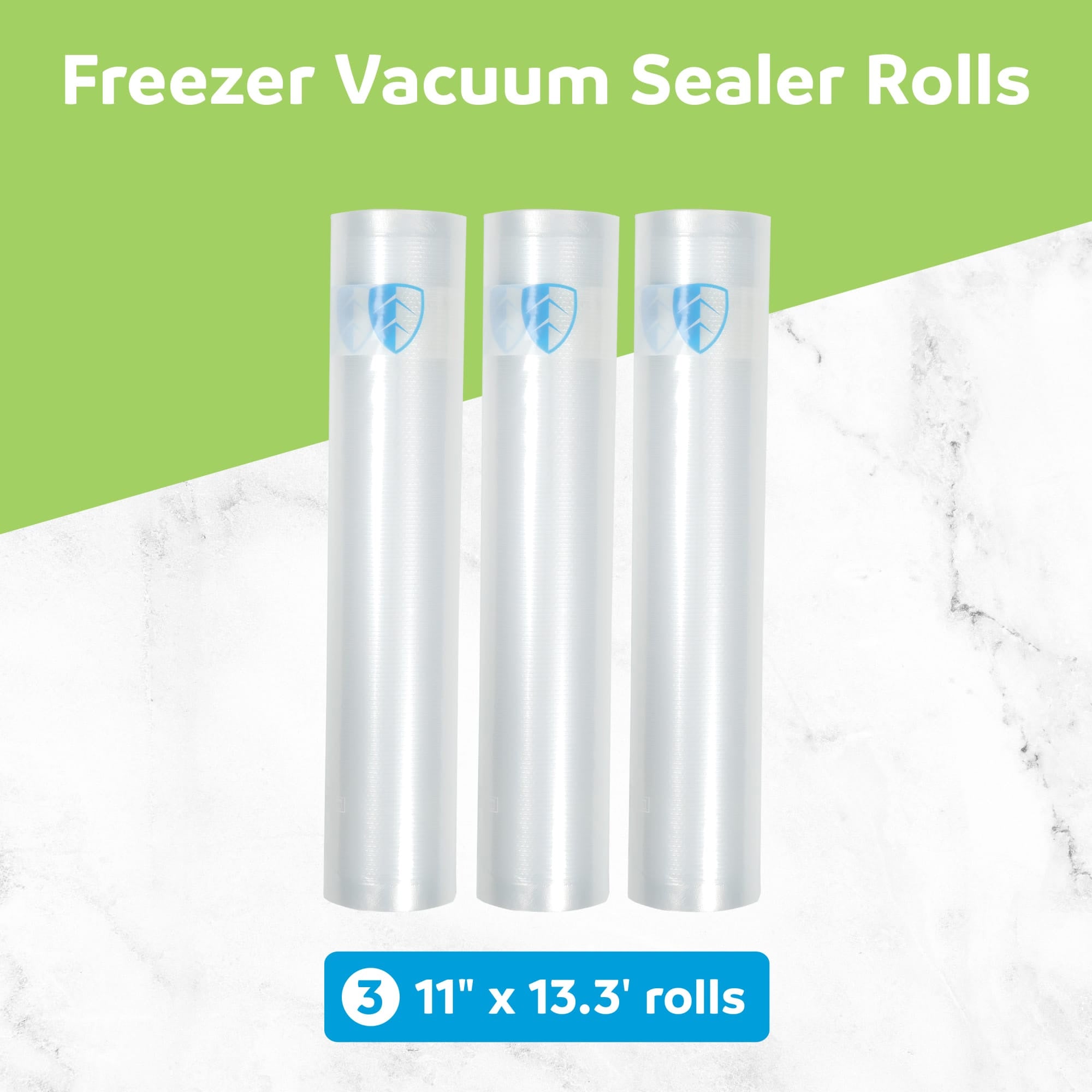 FoodSaver 3 Pack Vacuum Sealer Rolls, Freezer Bags for Food Storage & Meal Prep