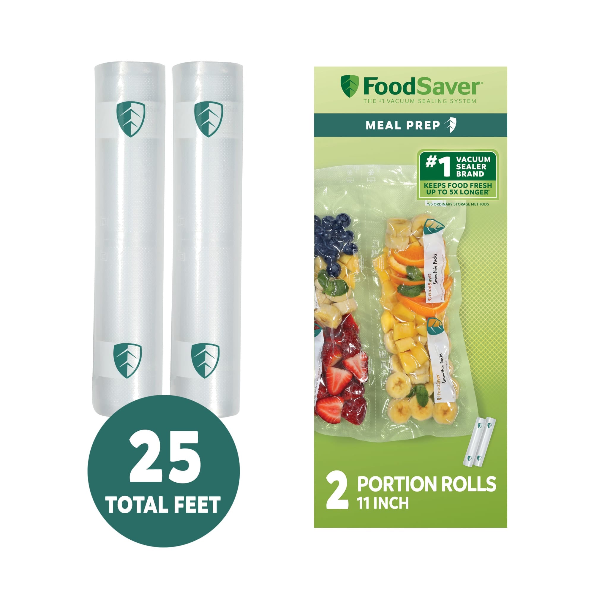 FoodSaver 8 Pack Vacuum Sealer Rolls, Custom Size Freezer Bags, Food Storage