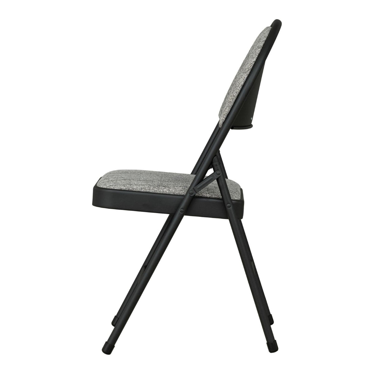Sudden Comfort Set of 4 Double Padded Steel High Back Folding Chairs, Black/Grey - VMInnovations