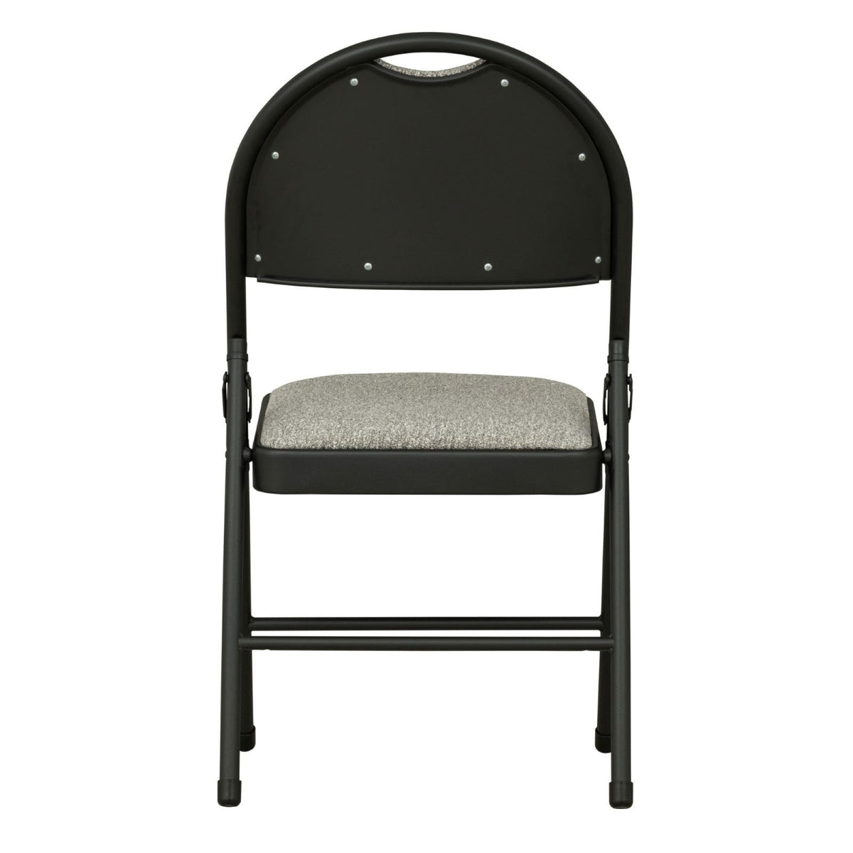 Sudden Comfort Set of 4 Double Padded Steel High Back Folding Chairs, Black/Grey - VMInnovations