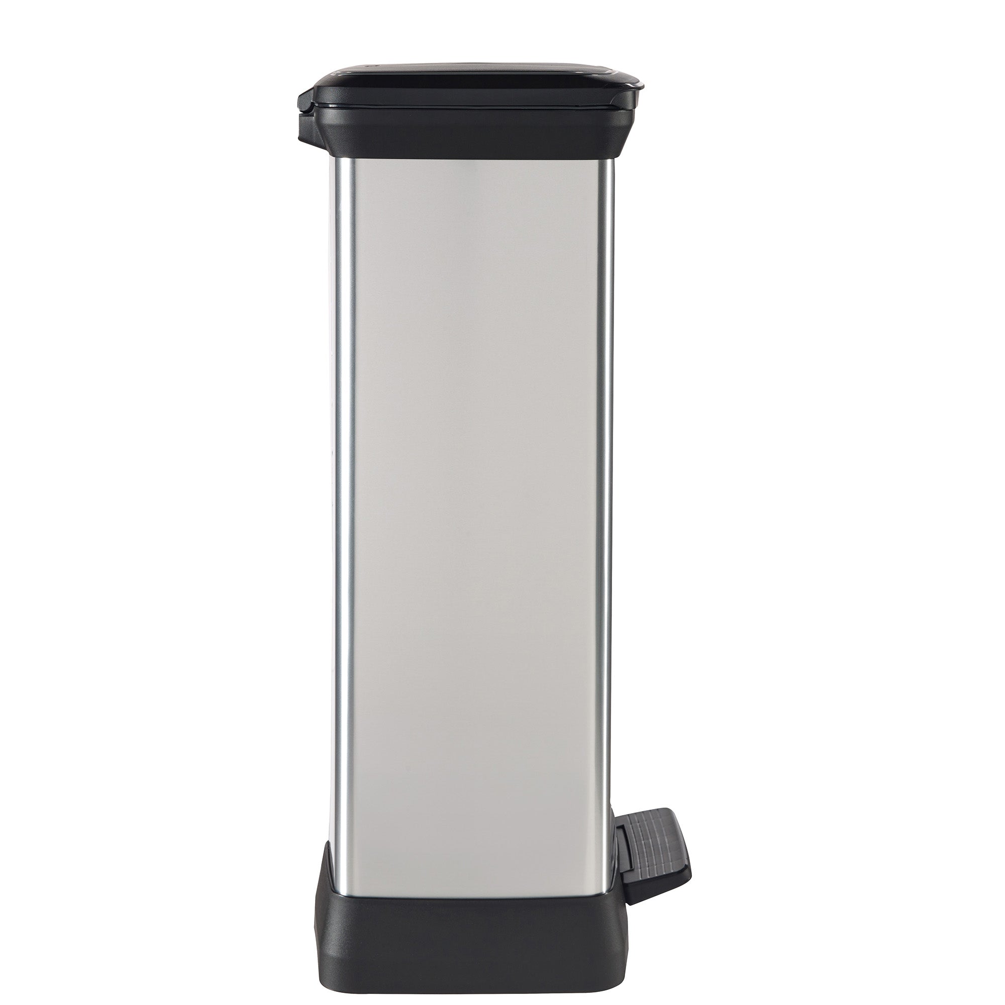 Curver Infinity 13 Gal Plastic Kitchen Trash Can with Foot Pedal and Locking Lid