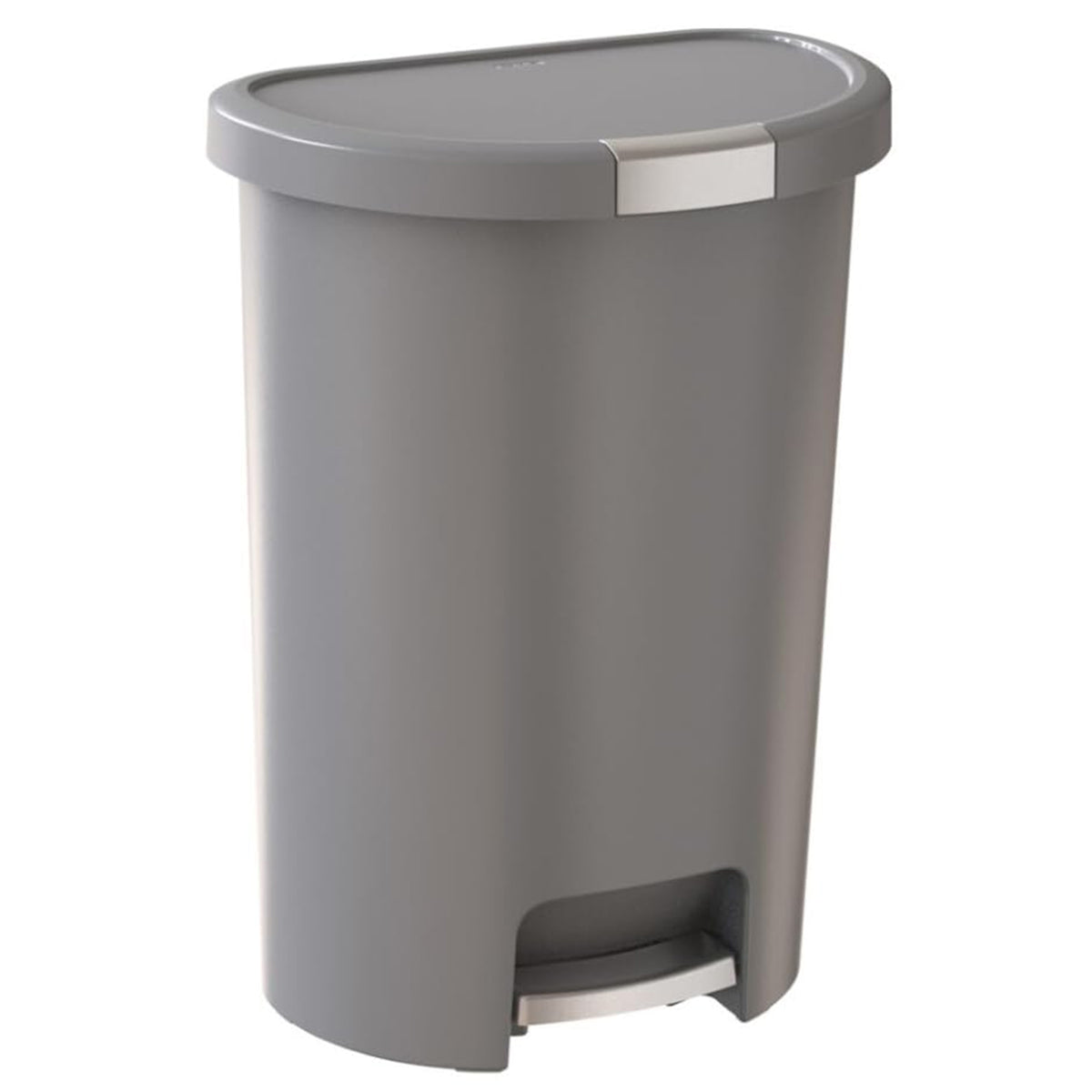 Curver Infinity 13 Gal Plastic Kitchen Trash Can with Foot Pedal and Locking Lid