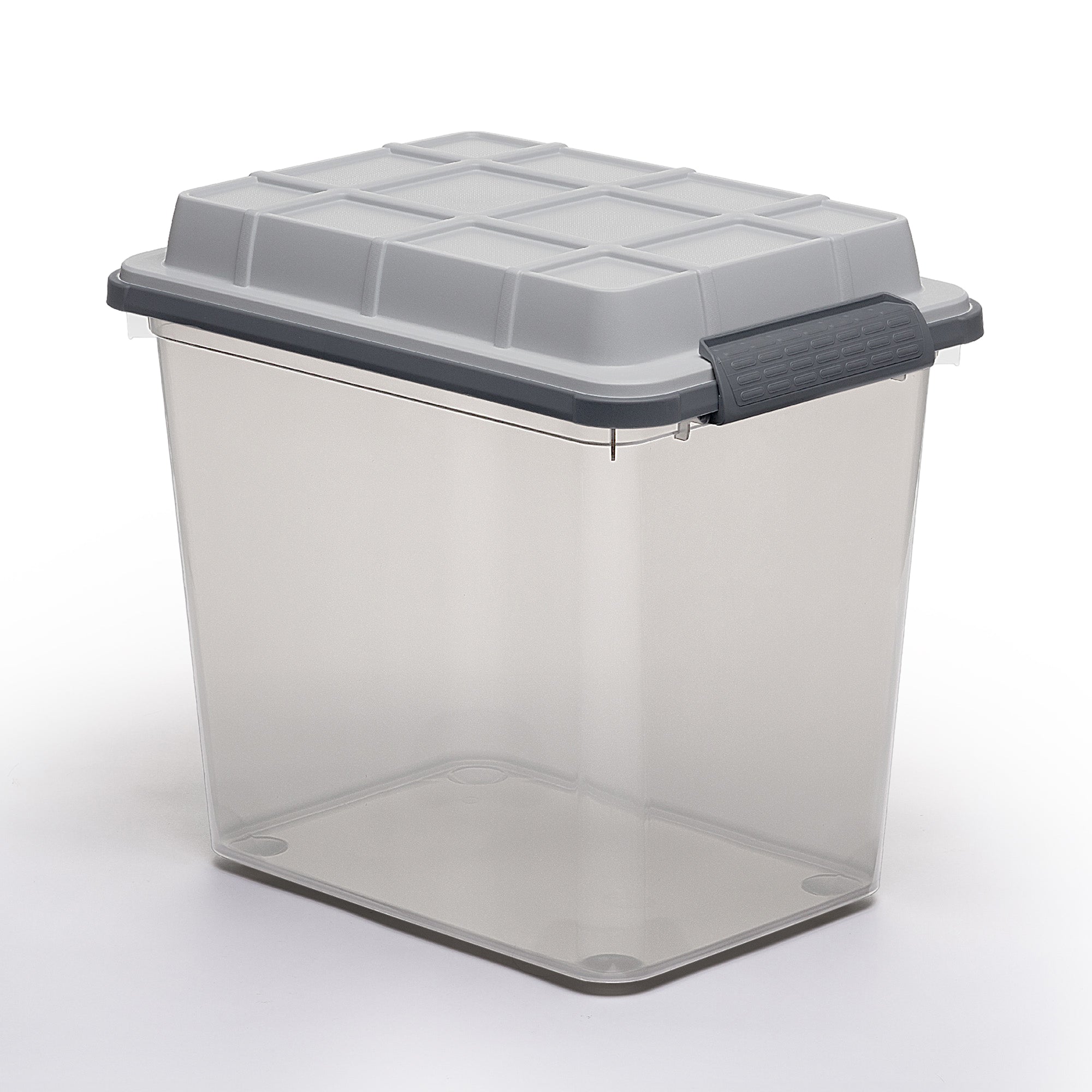 Curver 29Qt Latch PRO Storage Box with Latching Lid, Grey, Medium, Set of 2