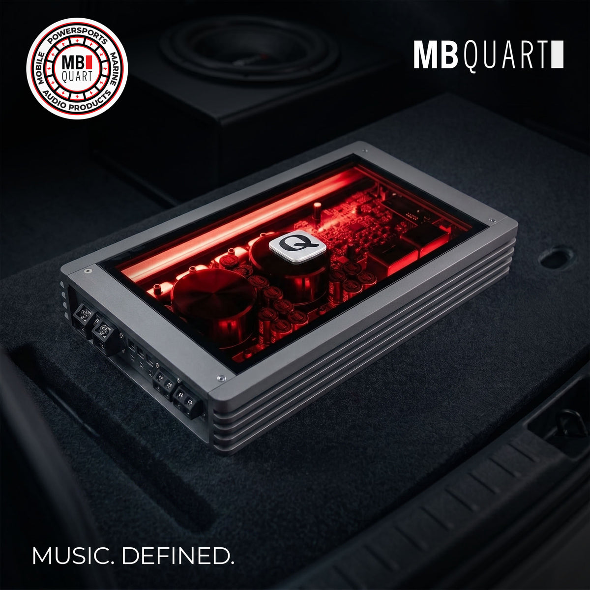 MB Quart Q Series 1500W Monoblock Subwoofer Class D Amplifier with Bass Remote