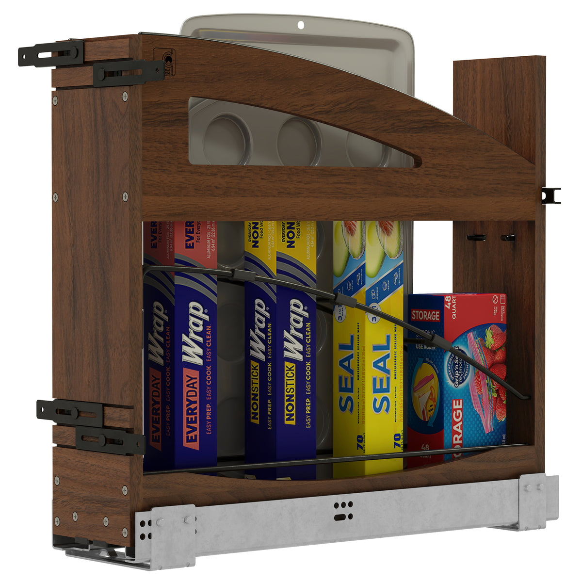 Rev-A-Shelf Pullout Tray Divider with Soft-Close for 9” Base Cabinets - VMInnovations