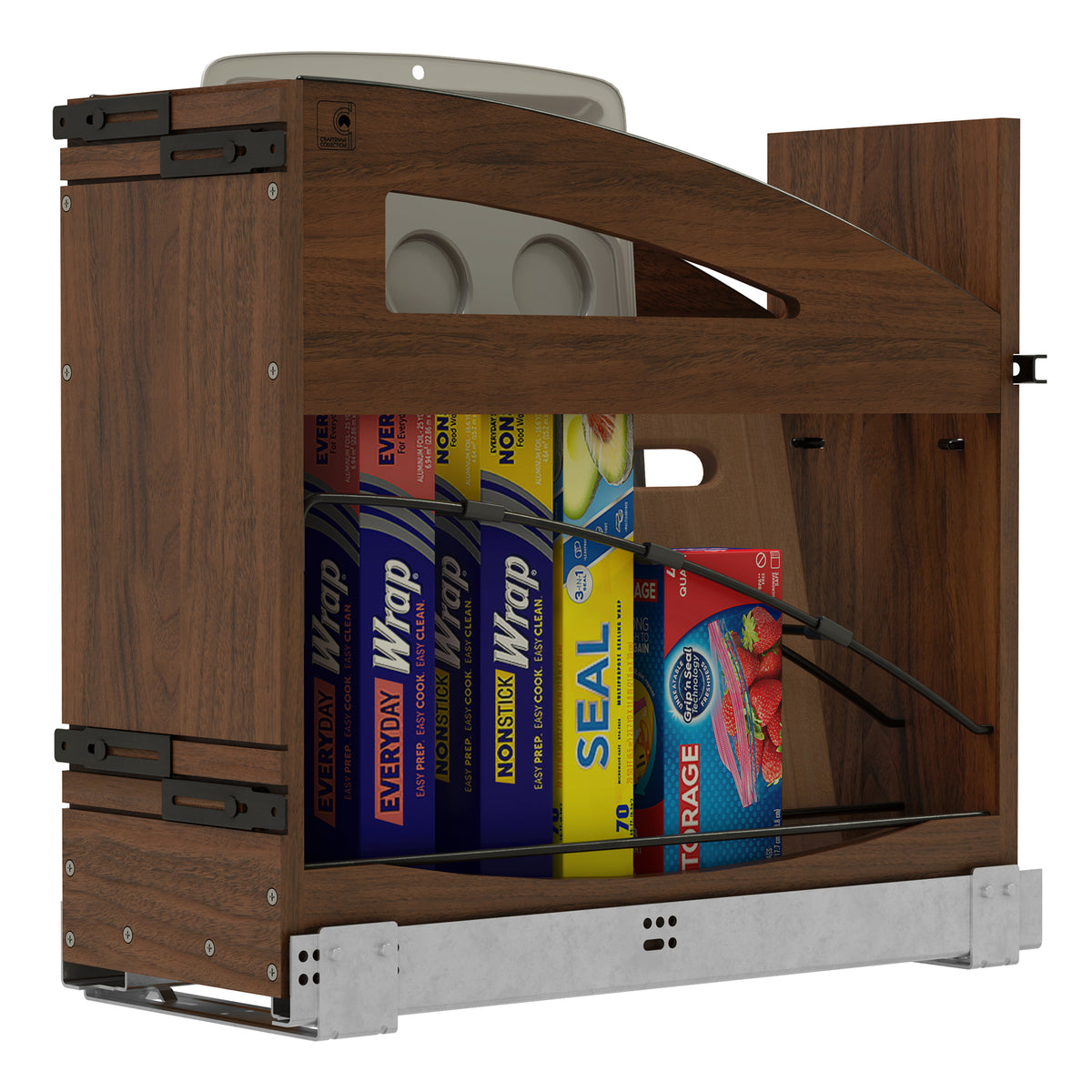 Rev-A-Shelf Pullout Tray Divider with Soft-Close for 12” Base Cabinets - VMInnovations