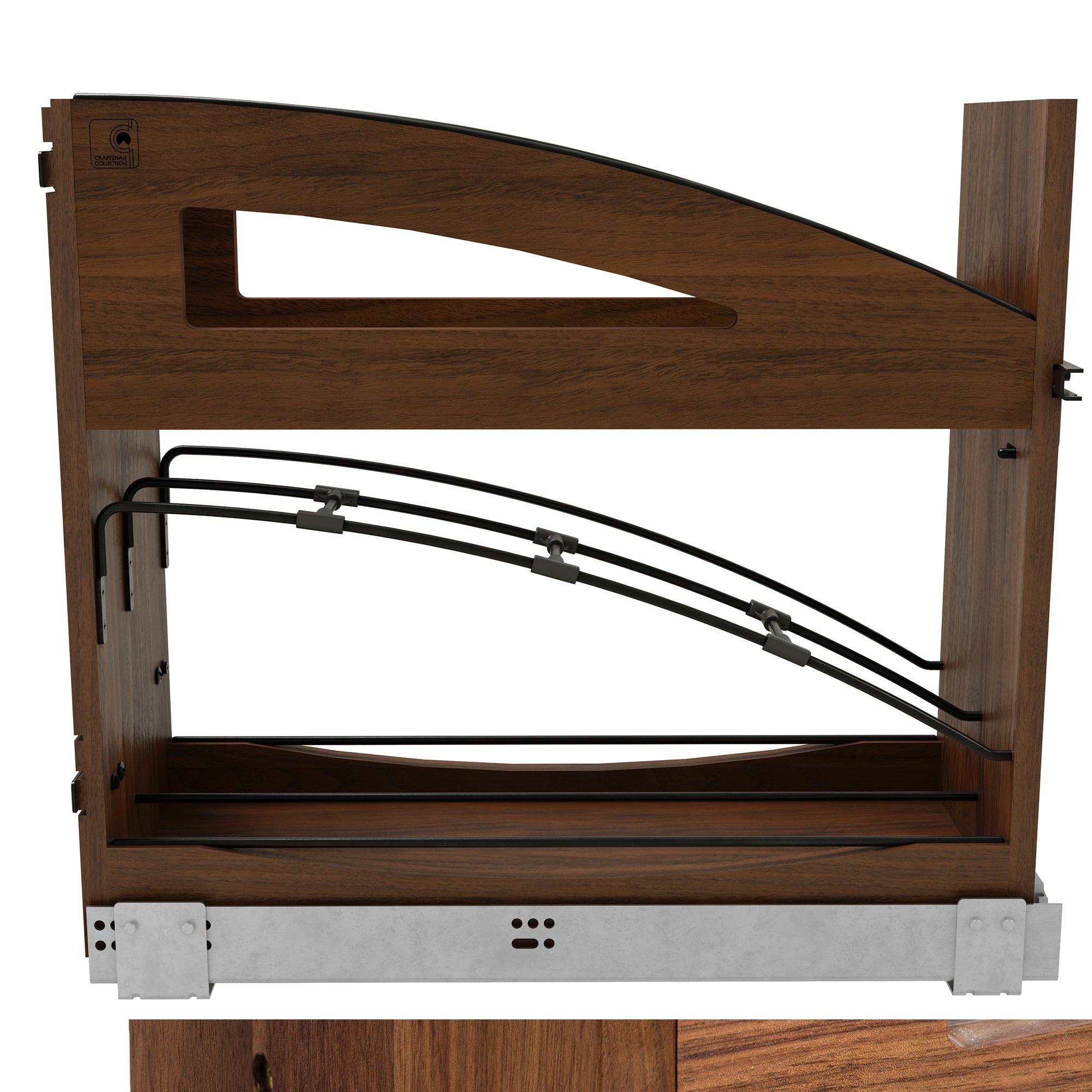 Rev-A-Shelf Pullout Tray Divider with Soft-Close for 12” Base Cabinets - VMInnovations