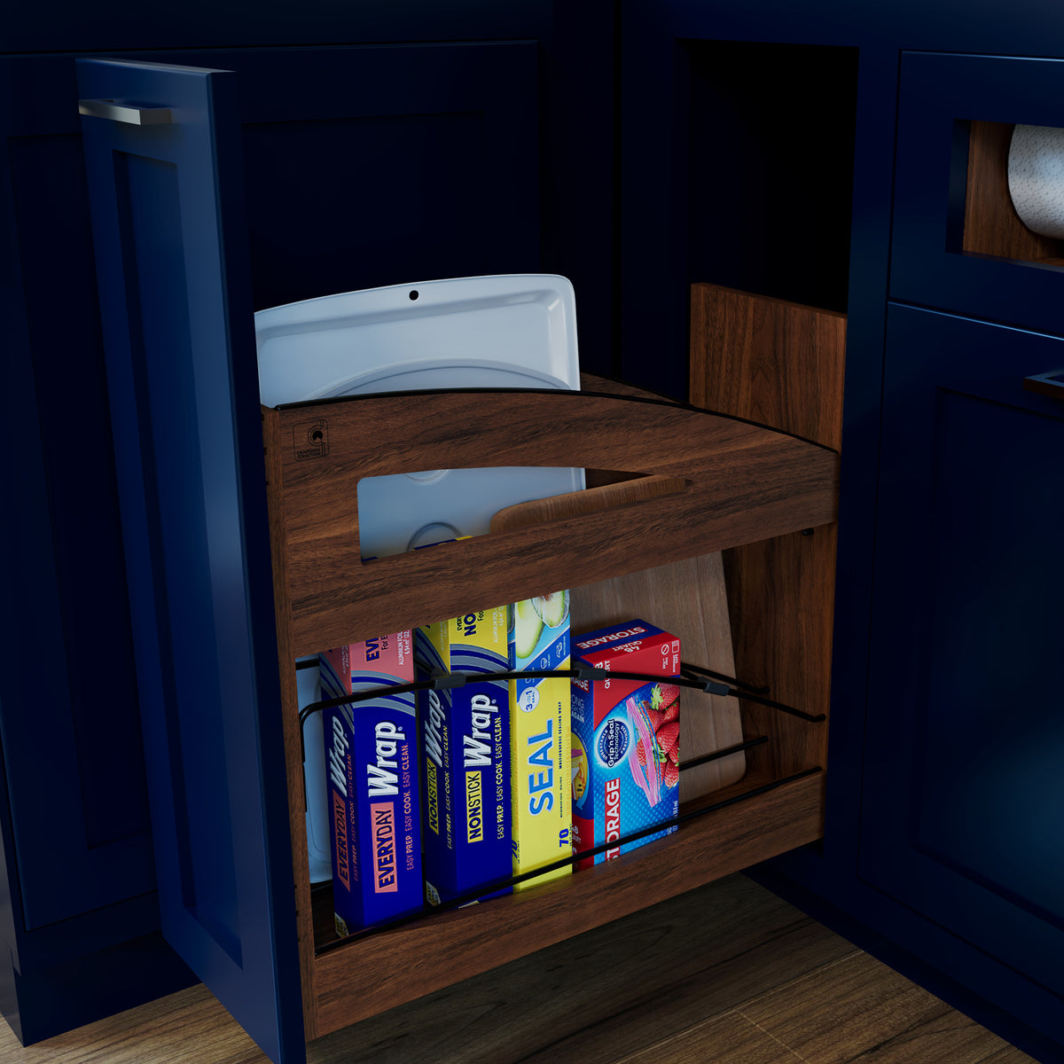 Rev-A-Shelf Pullout Tray Divider with Soft-Close for 12” Base Cabinets - VMInnovations