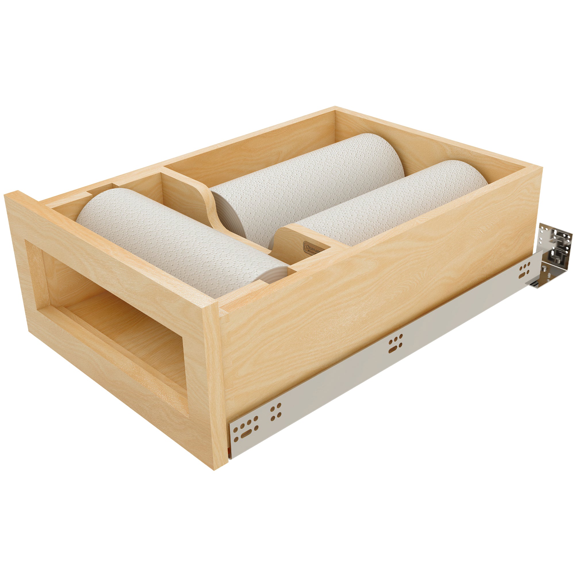 Rev-A-Shelf Kitchen Paper Towel Holder with Soft-Close for 18” Base Cabinets - VMInnovations