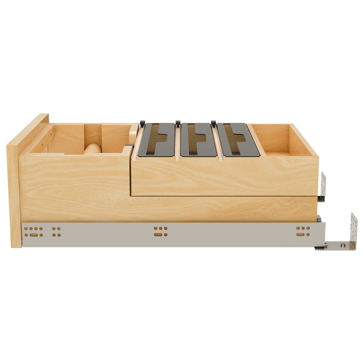 Rev-A-Shelf Kitchen Paper Towel Holder with Soft-Close for 18” Base Cabinets - VMInnovations