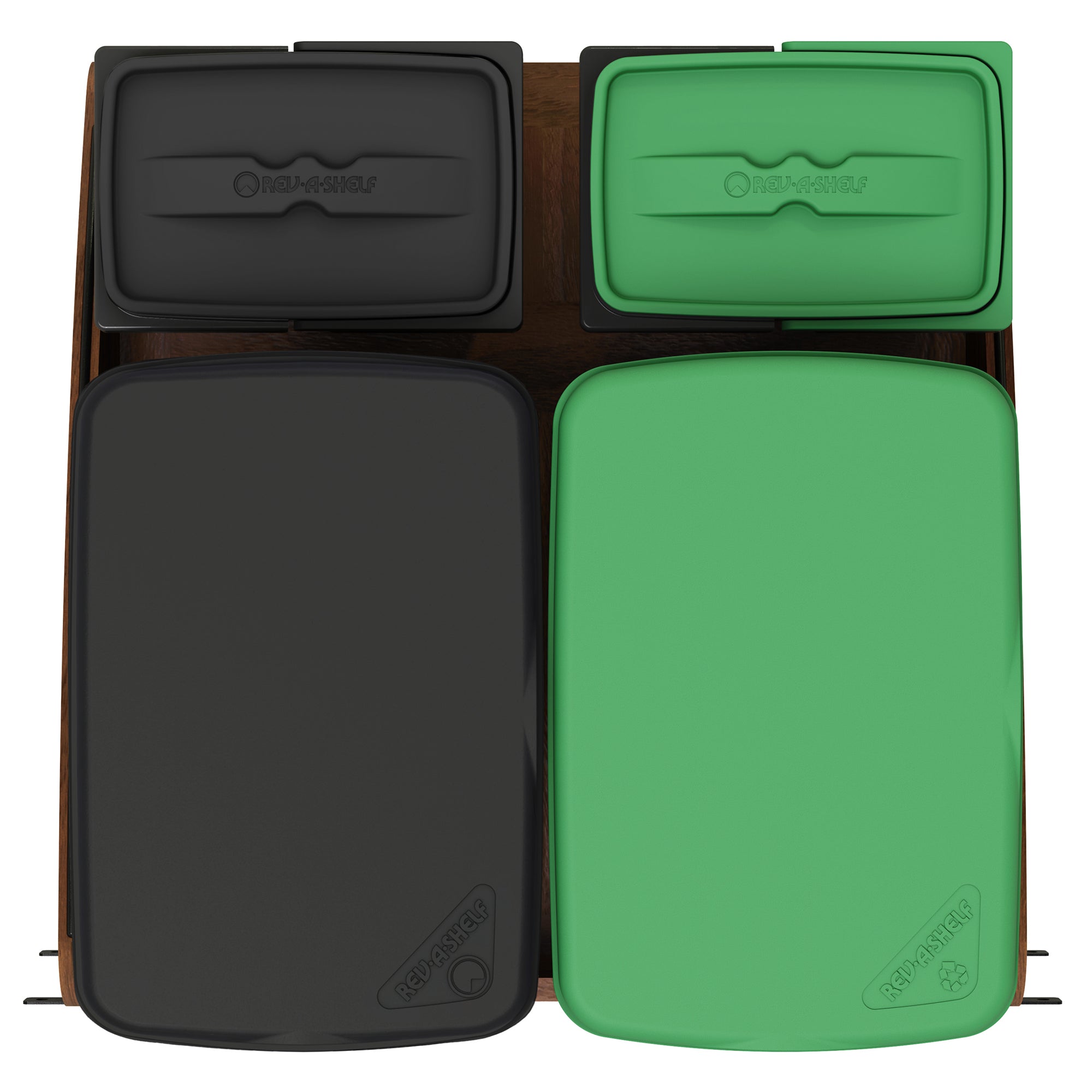 Rev-A-Shelf Craftsman Collection Double Pullout Trash Cans and Compost Bins - VMInnovations
