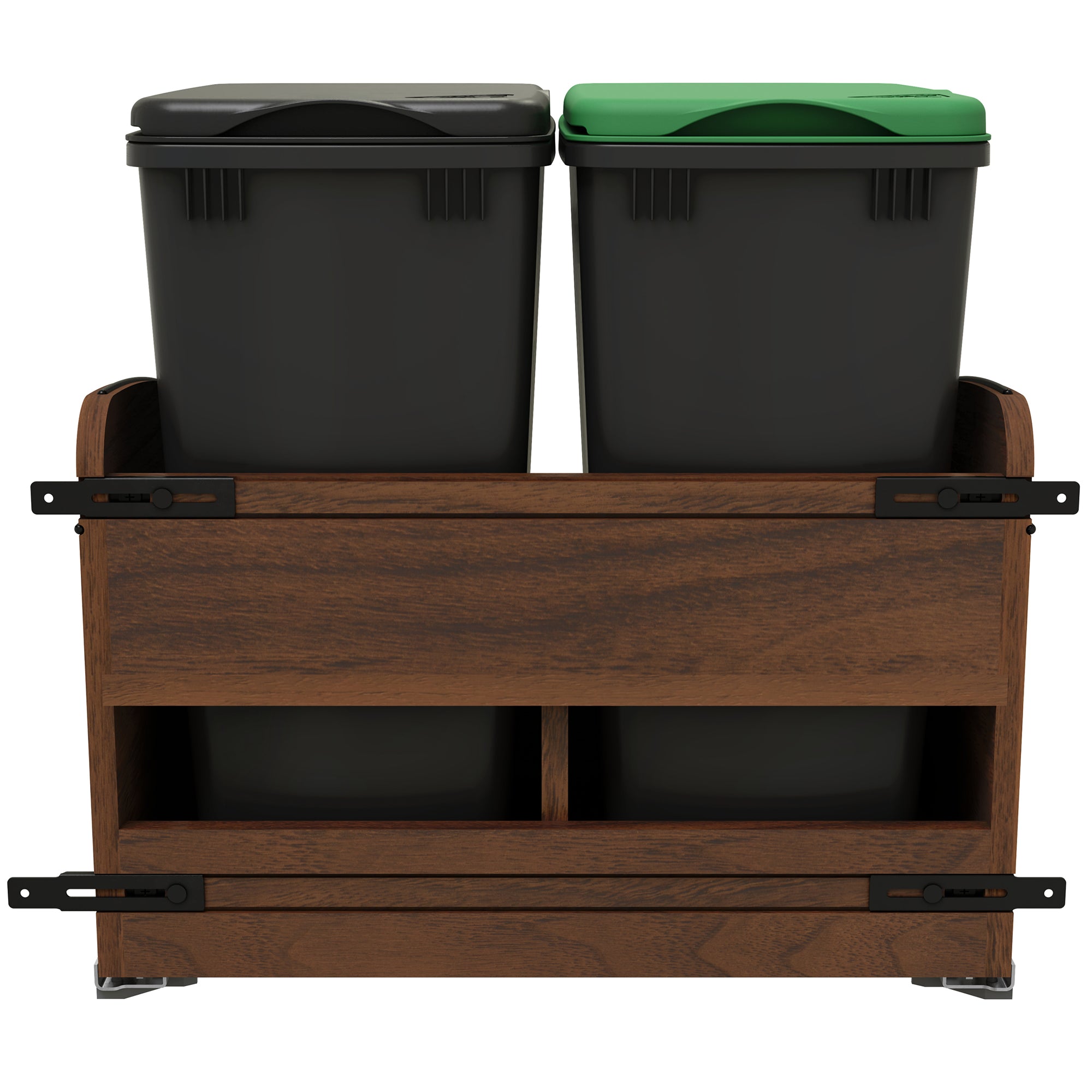 Rev-A-Shelf Craftsman Collection Double Pullout Trash Cans and Compost Bins - VMInnovations