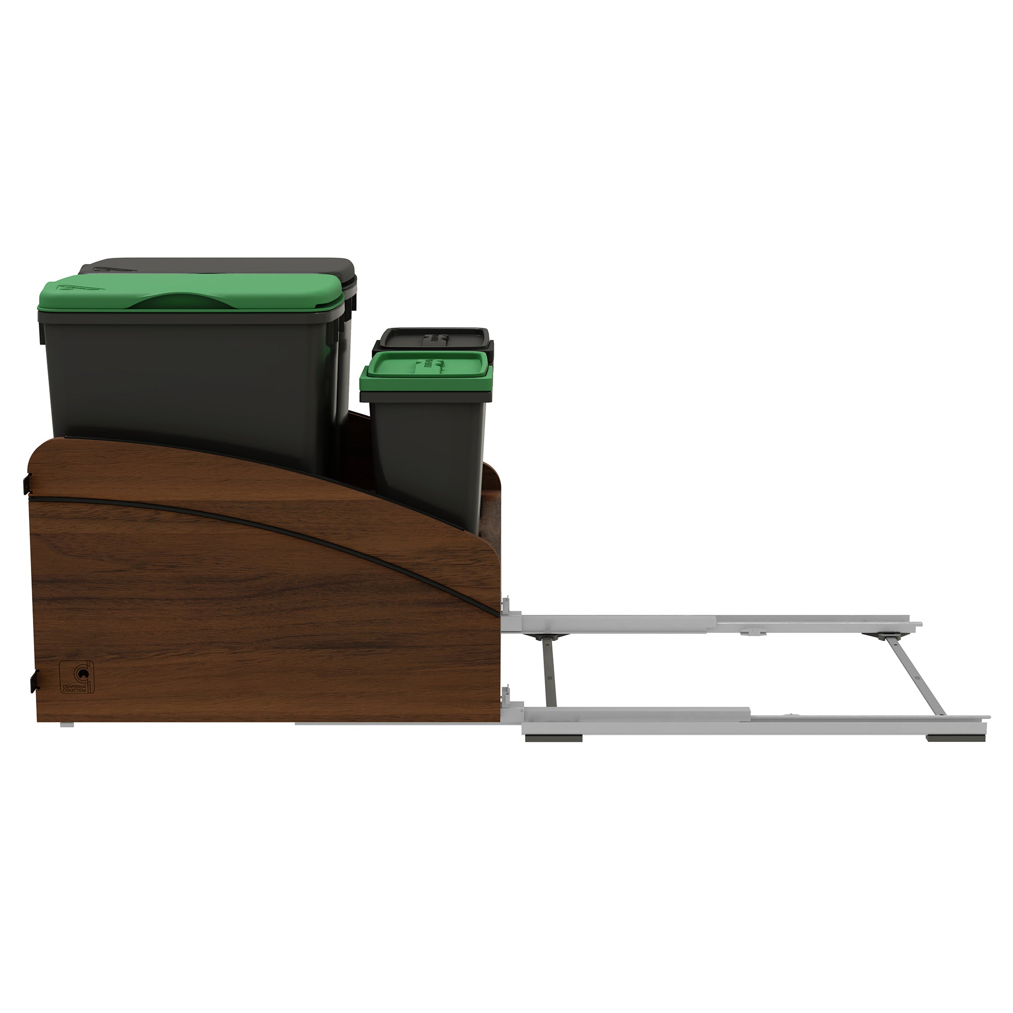 Rev-A-Shelf Craftsman Collection Double Pullout Trash Cans and Compost Bins - VMInnovations