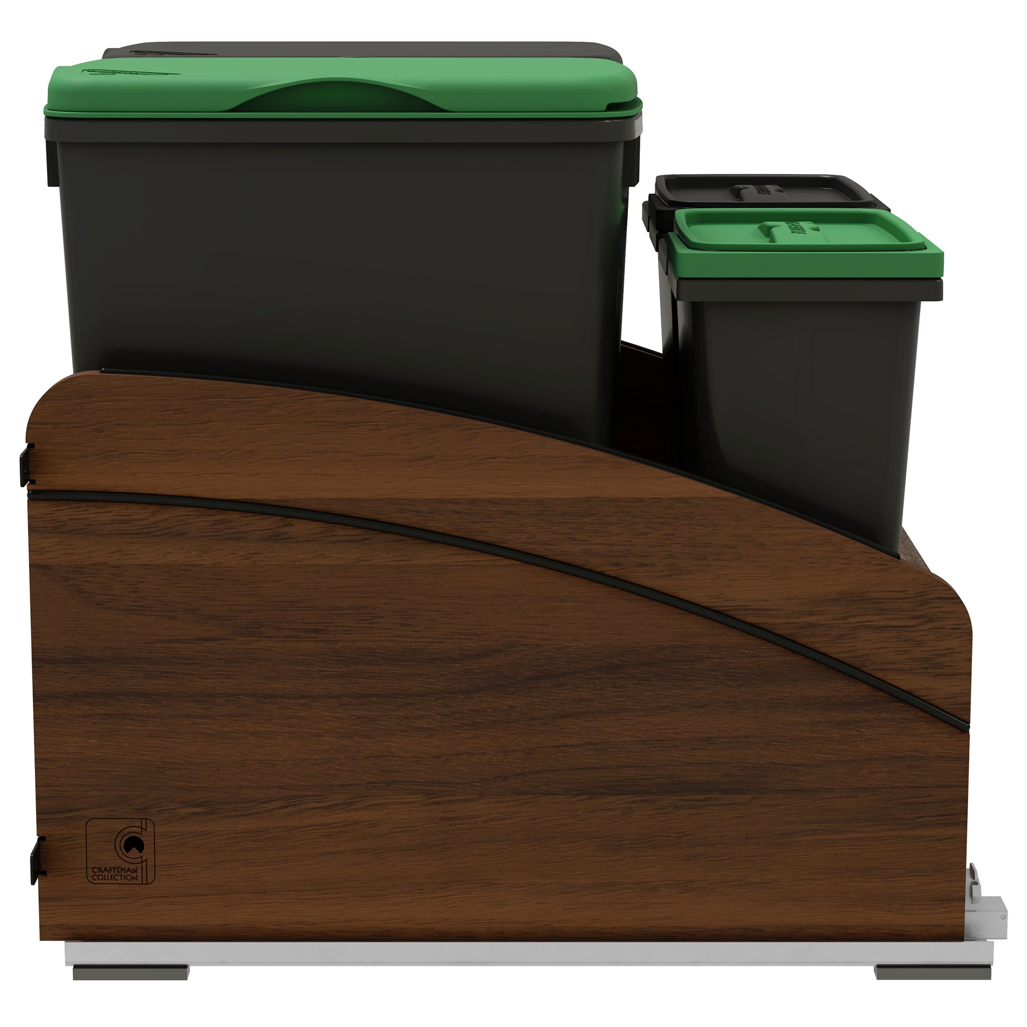 Rev-A-Shelf Craftsman Collection Double Pullout Trash Cans and Compost Bins - VMInnovations