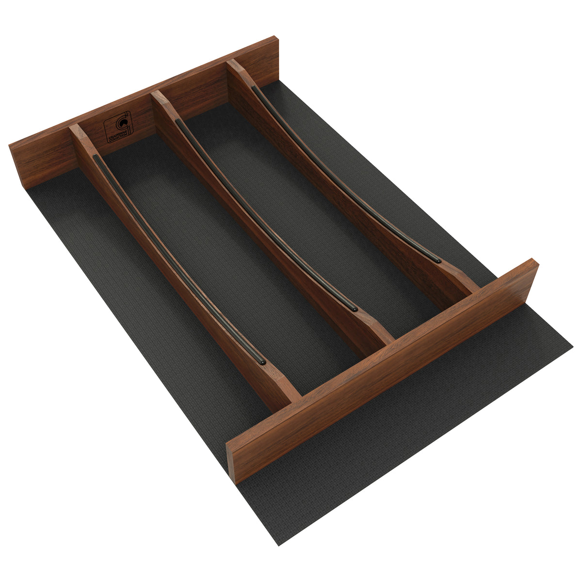 Rev-A-Shelf Utensil Insert, Black Accents, Walnut, 13.23 in., 4WUTCC-WN-18MB-1