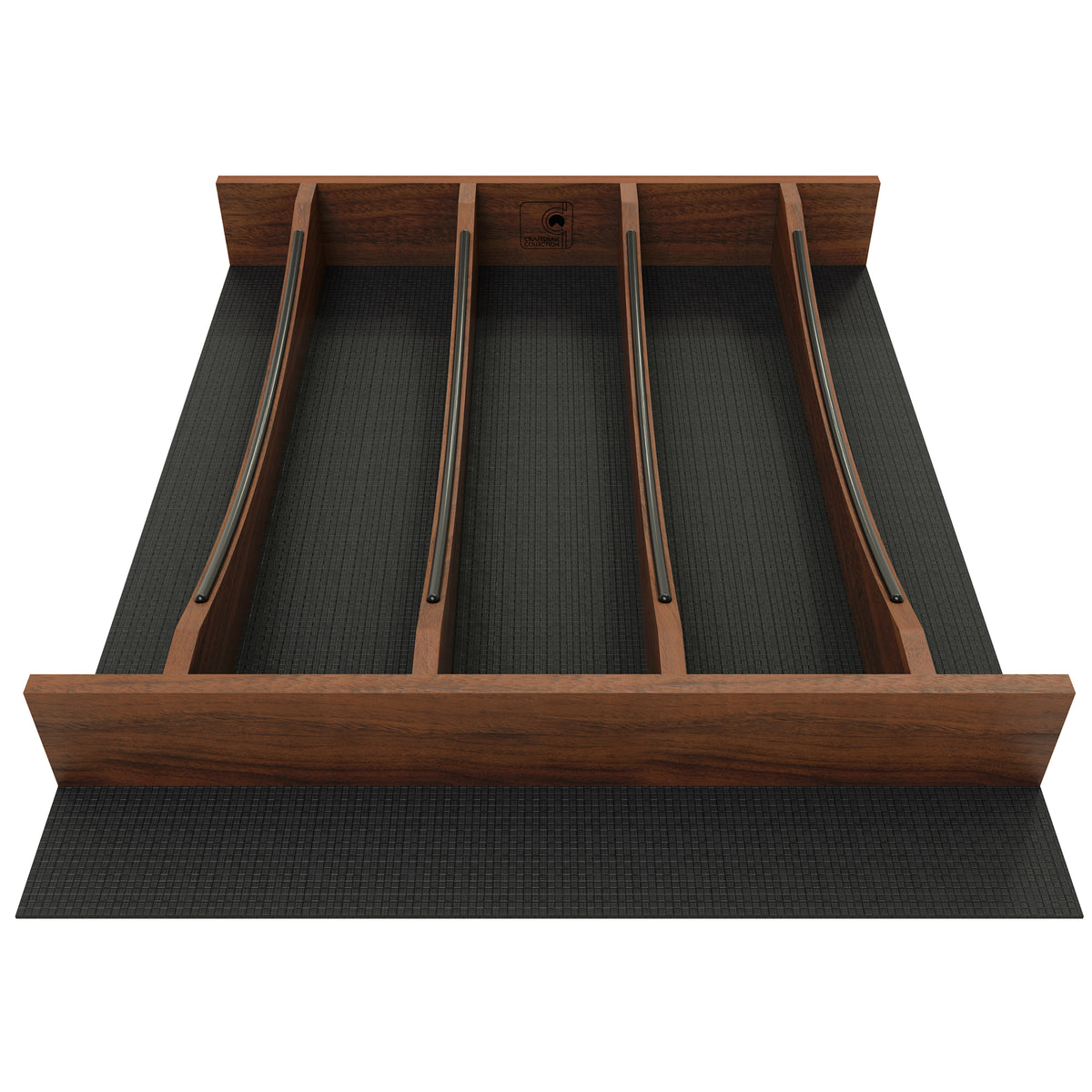 Rev-A-Shelf Utensil Insert, Black Accents, Walnut, 16.22 in., 4WUTCC-WN-21MB-1