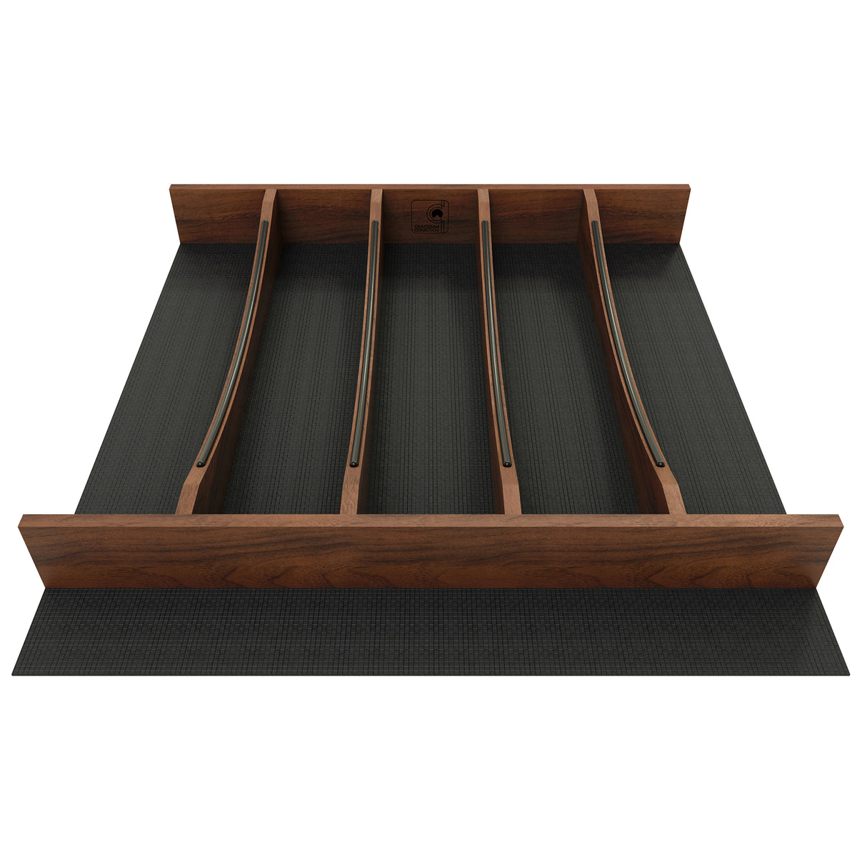 Rev-A-Shelf Utensil Insert, Black Accents, Walnut, 19.25 in., 4WUTCC-WN-24MB-1