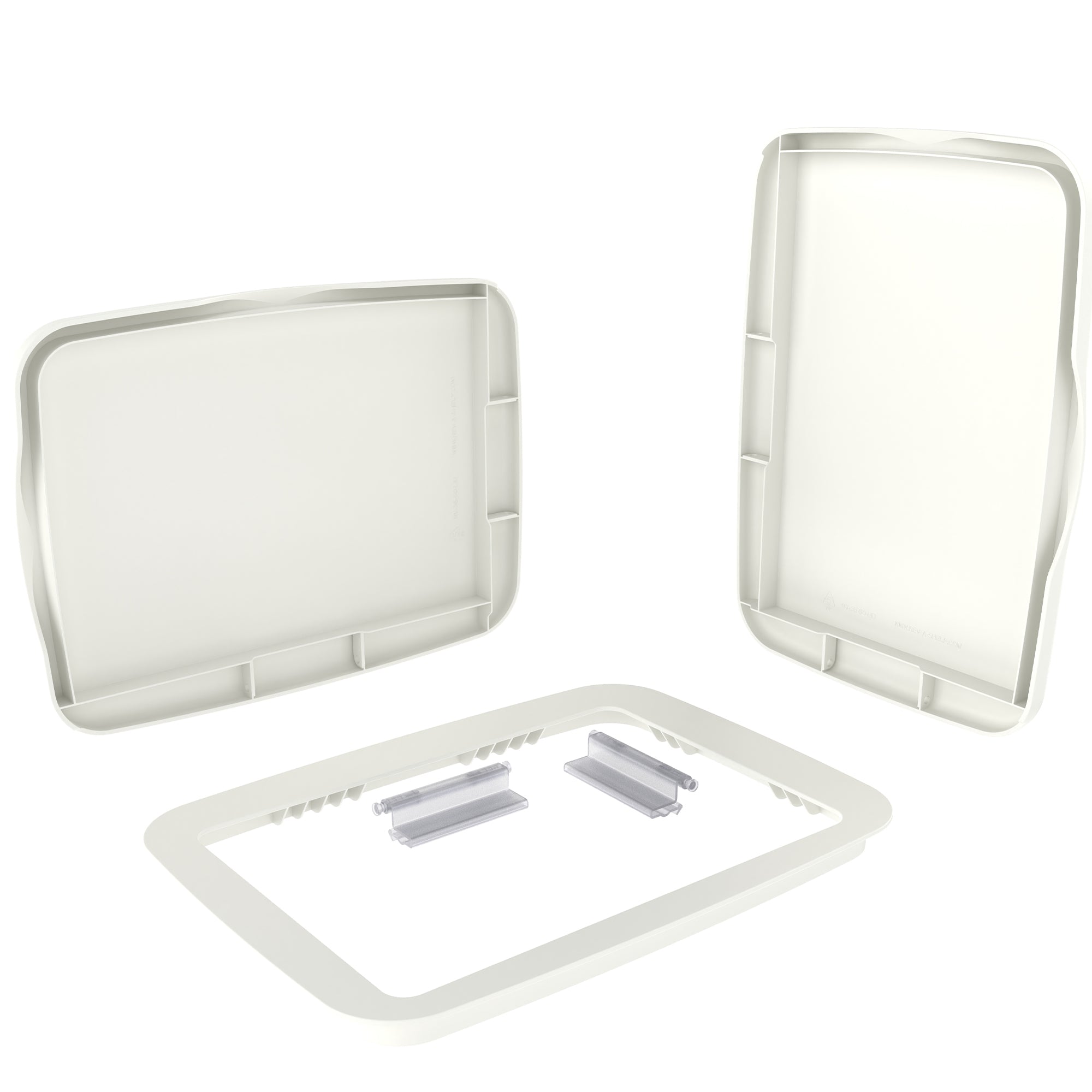 Rev-A-Shelf Kitchen Waste Container & Trash Can Lid, Fits 35 & 50 Qt, White