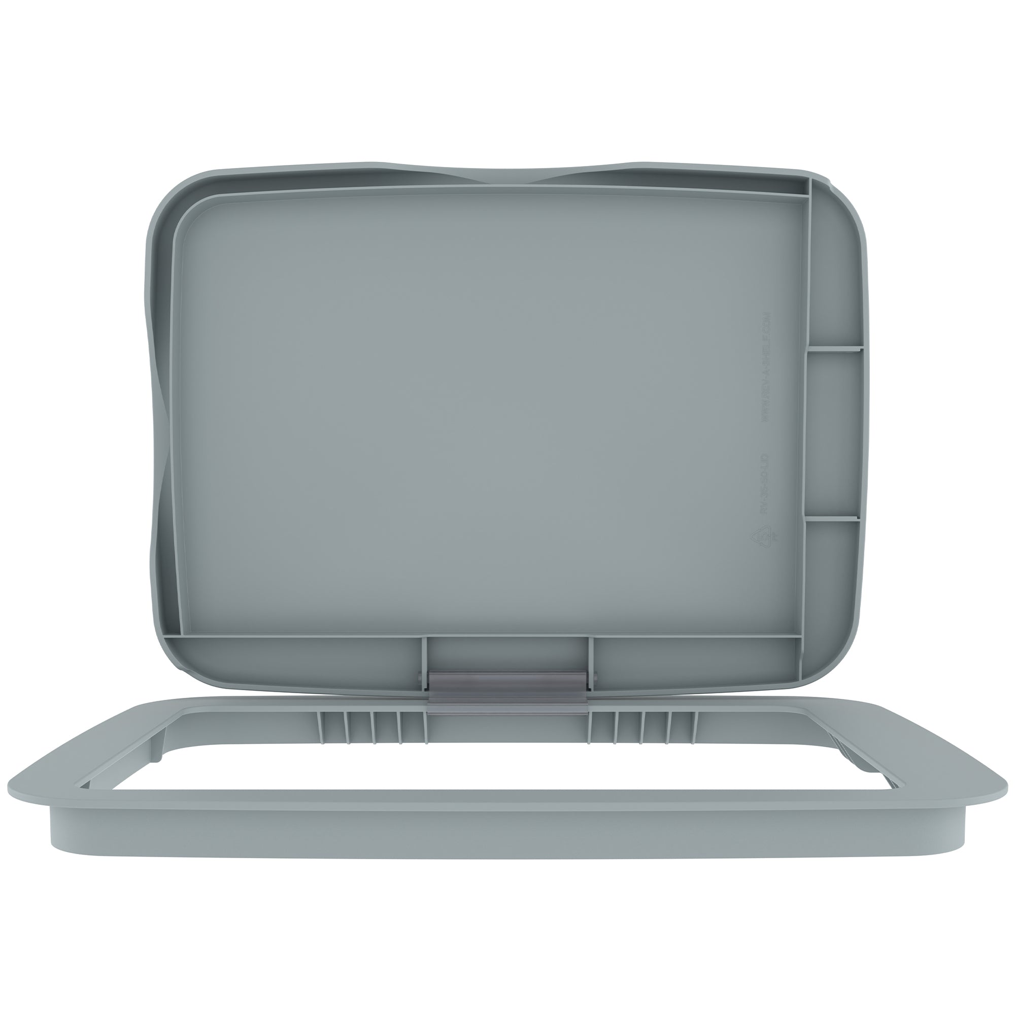 Rev-A-Shelf Kitchen Waste Container & Trash Can Lid, Fits 35 & 50 Qt, Gray