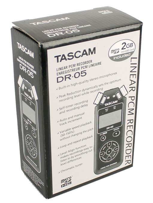 TASCAM DR-05 Linear PCM Handheld Portable Digital Audio Recorder (Open Box)