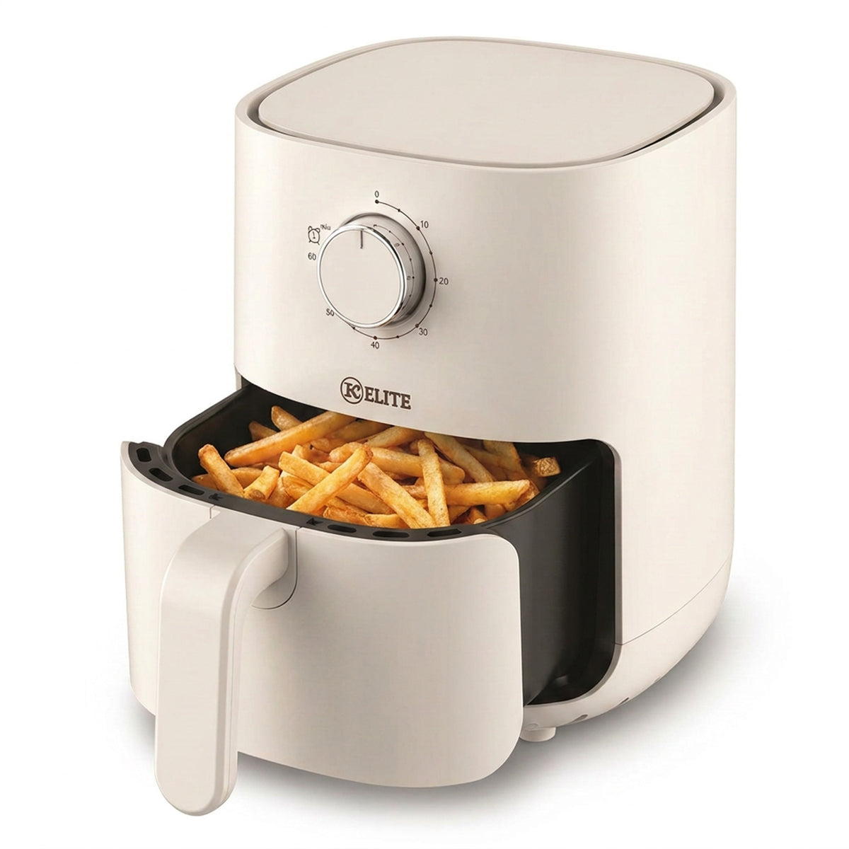 Kitchen Elite 2.2 Qt Compact Mechanical Air Fryer, Manual Knob Control(Open Box)