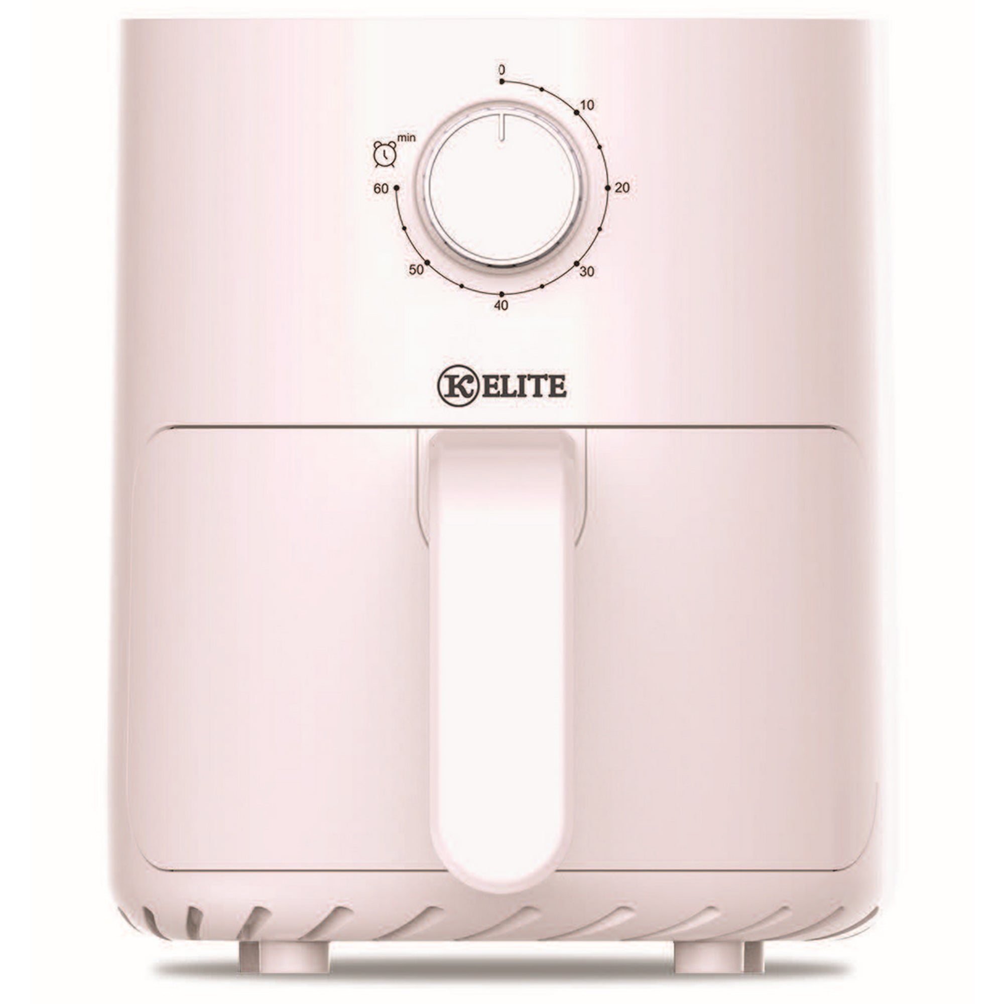 Kitchen Elite 2.2 Qt Compact Mechanical Air Fryer, Manual Knob Controls, Pink