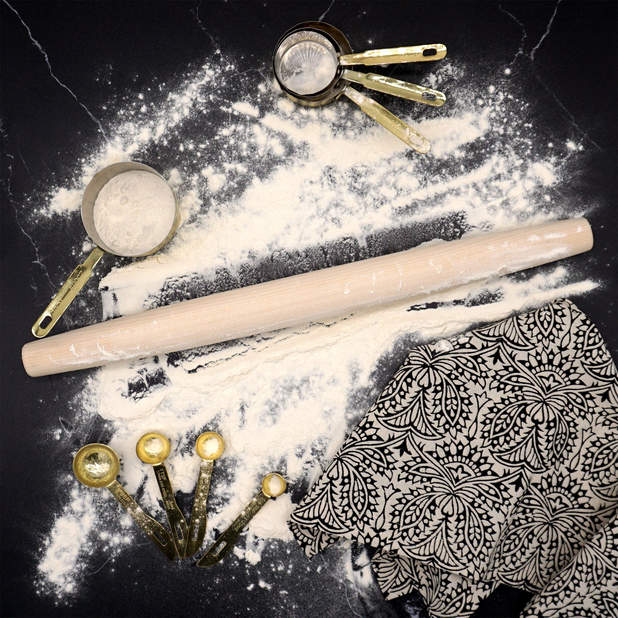 J.K. Adams French Tapered Rolling Pin, Lightweight Baking Dowel, 20.5" x 1.75" - VMInnovations