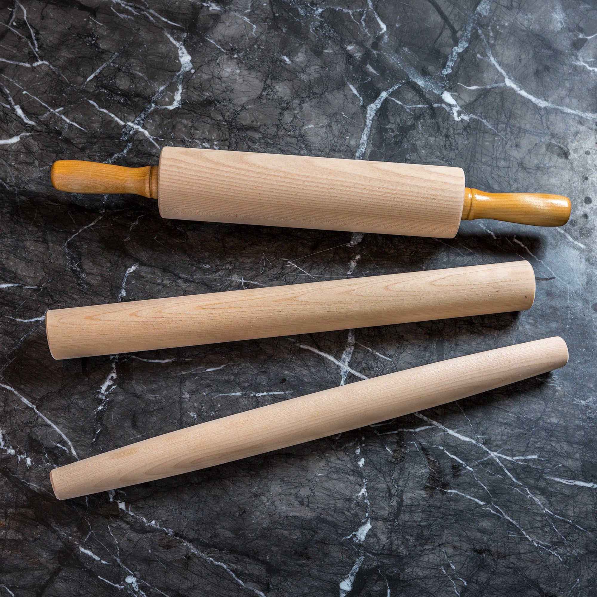 J.K. Adams French Tapered Rolling Pin, Lightweight Baking Dowel, 20.5" x 1.75" - VMInnovations