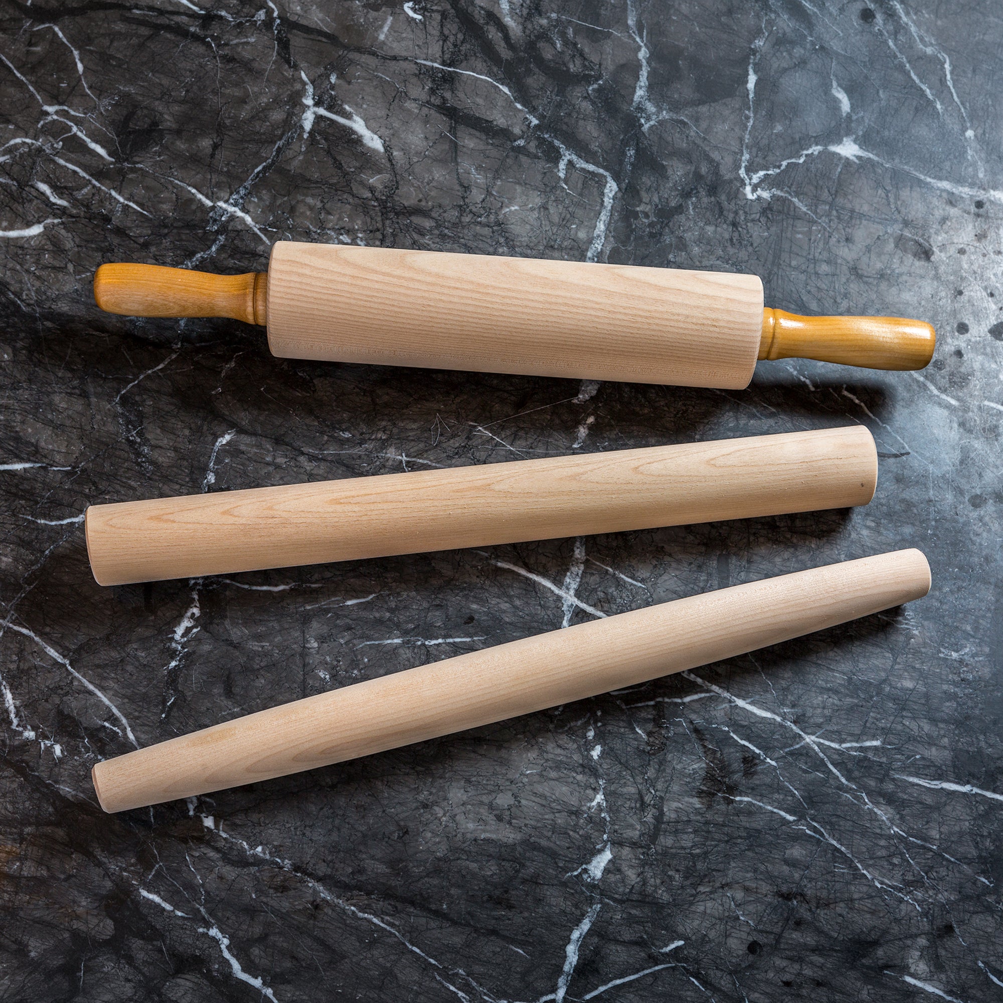 J.K. Adams French Tapered Rolling Pin, Lightweight Baking Dowel, 20.5" x 1.5" - VMInnovations