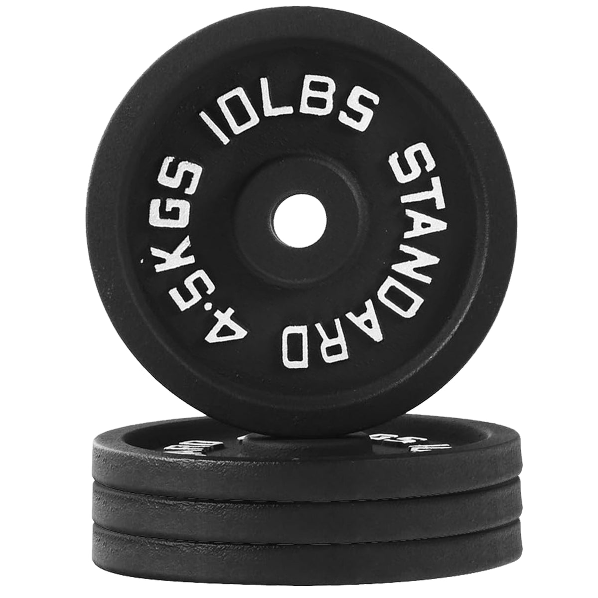 Fitvids Cast Iron Weight Plate, 4 Sets 10 lb Olympic Plate for Strength Training