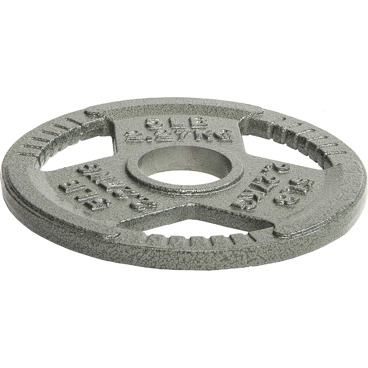 Fitvids 5 lb Cast Iron Grip Weight Plate, Olympic Plate for Strength Training