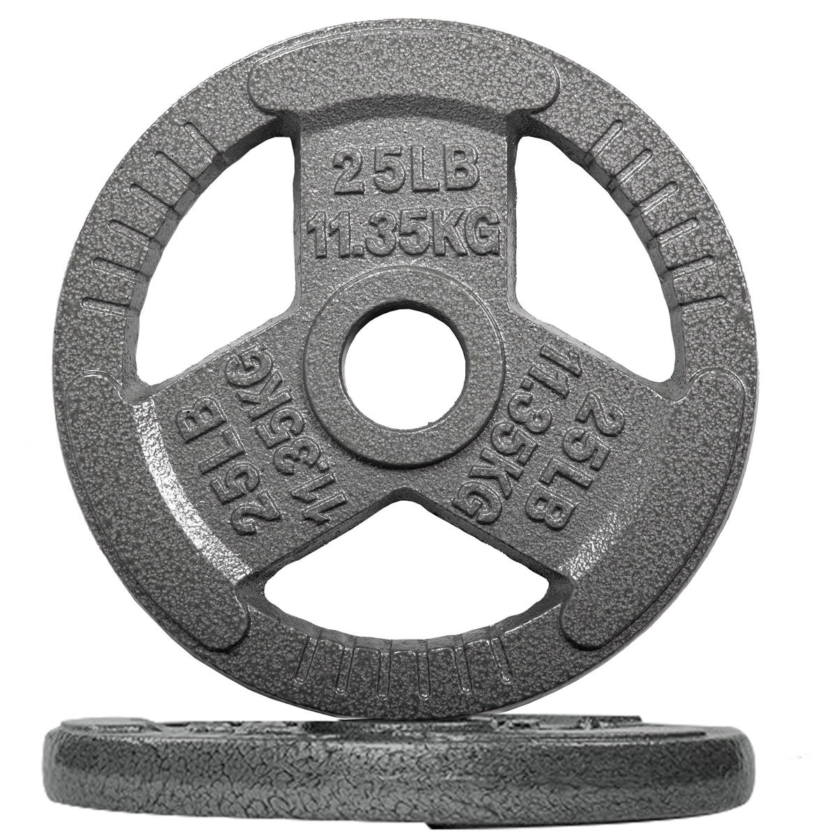 Fitvids 25 lb Cast Iron Grip Weight Plate, Olympic Plate for Strength Training