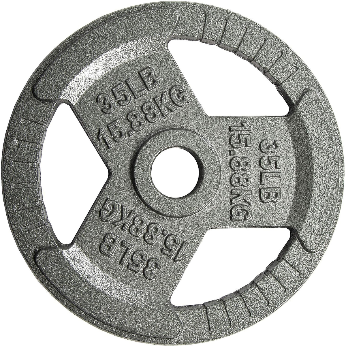 Fitvids 35 lb Cast Iron Grip Weight Plate, Olympic Plate for Strength Training