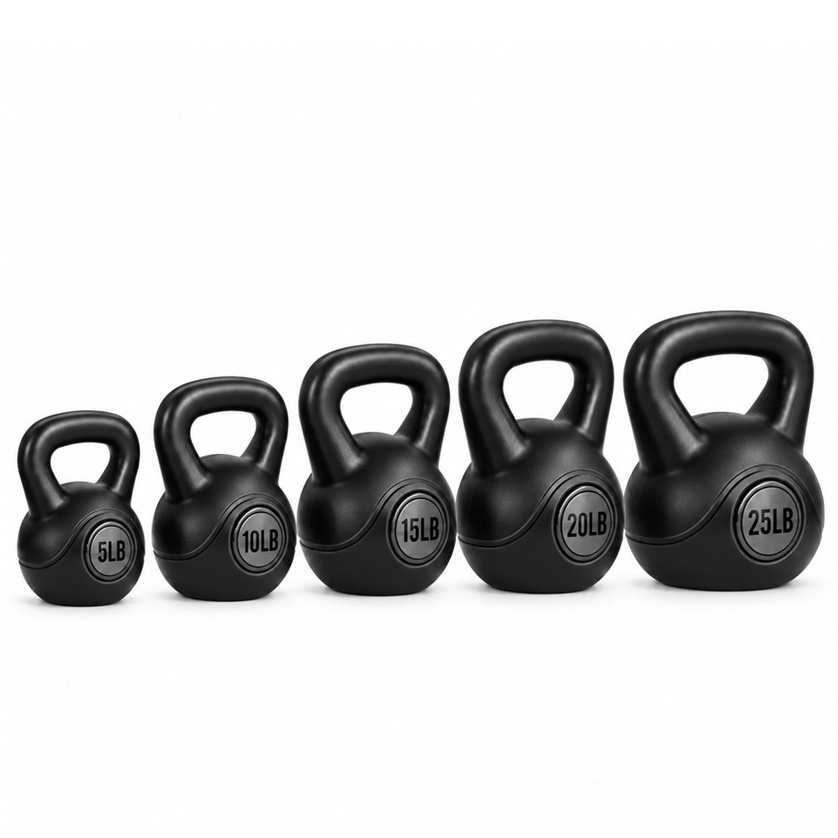 BalanceFrom Cement-Filled Kettlebell Exercise Weights, 5, 10, 15, 20 & 25 lb