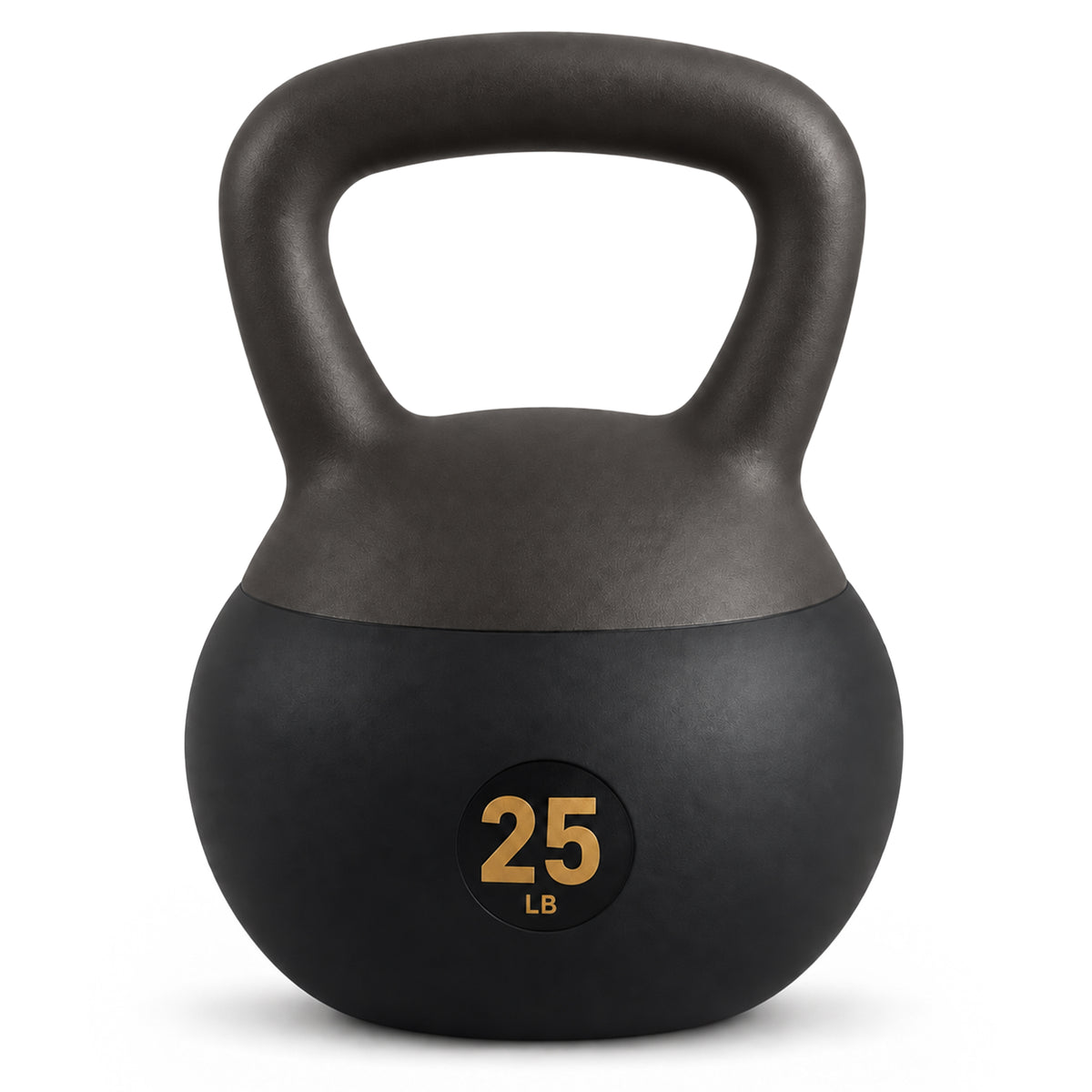 Fitvids Soft Kettlebell Ergonomic Grip, Iron & Sand Filled, 25 Pounds, Black