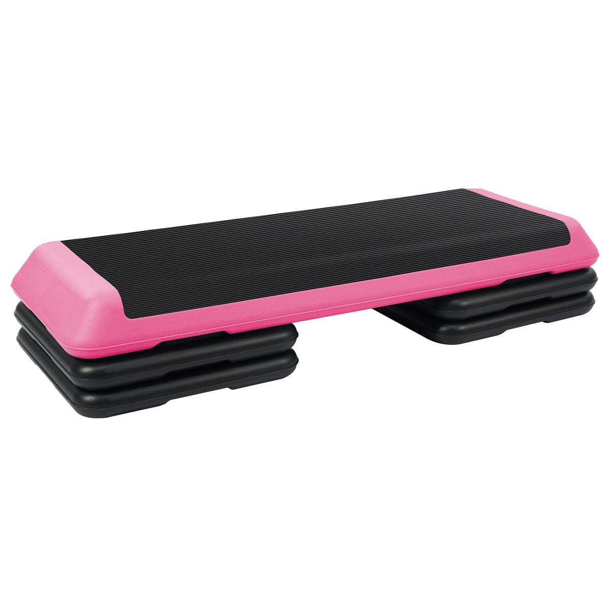 Fitvids Medium Aerostep Adjustable Exercise Step Platform with 4 Risers, Black