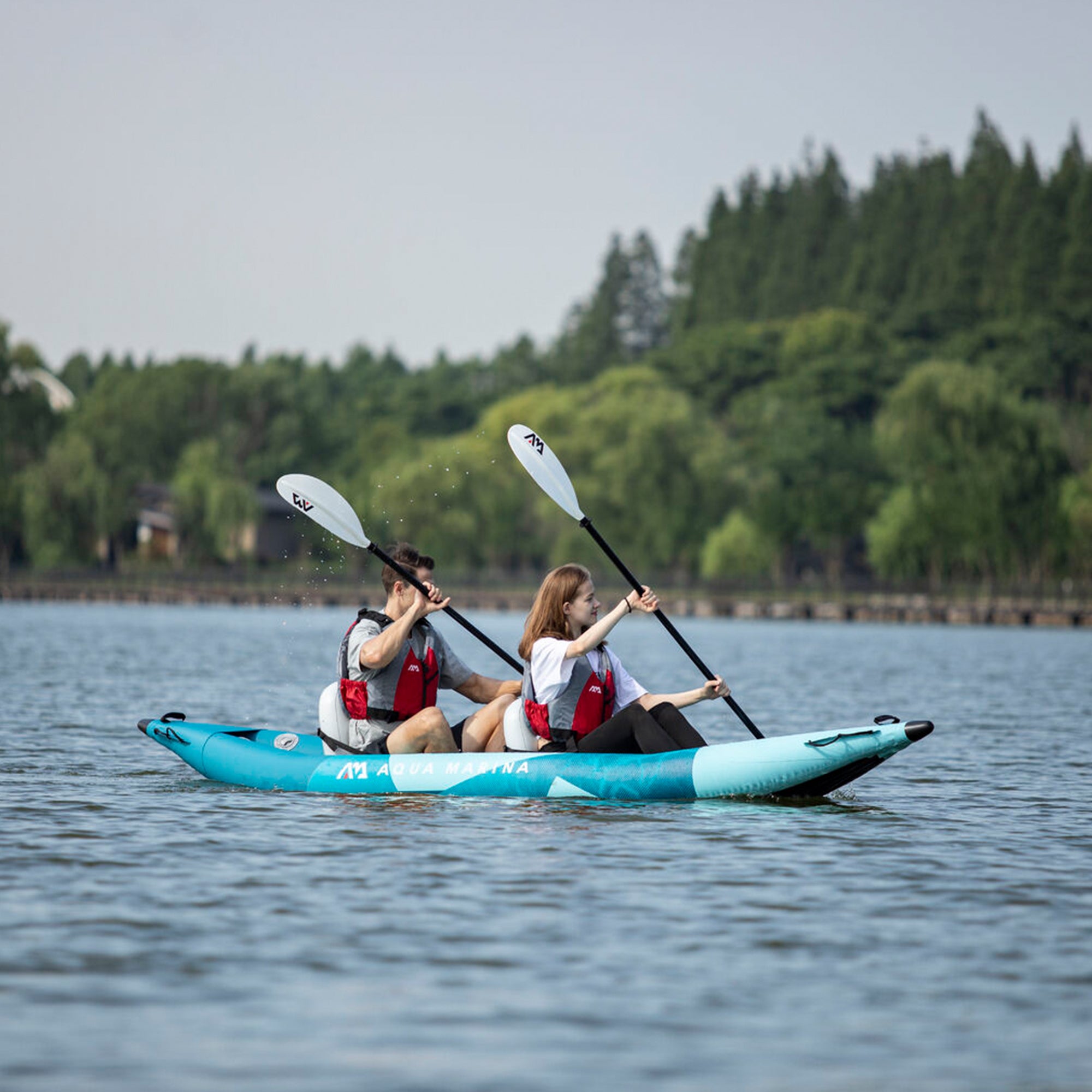 Aqua Marina Betta 13'6" Tandem Recreational Inflatable Kayak, Lightweight