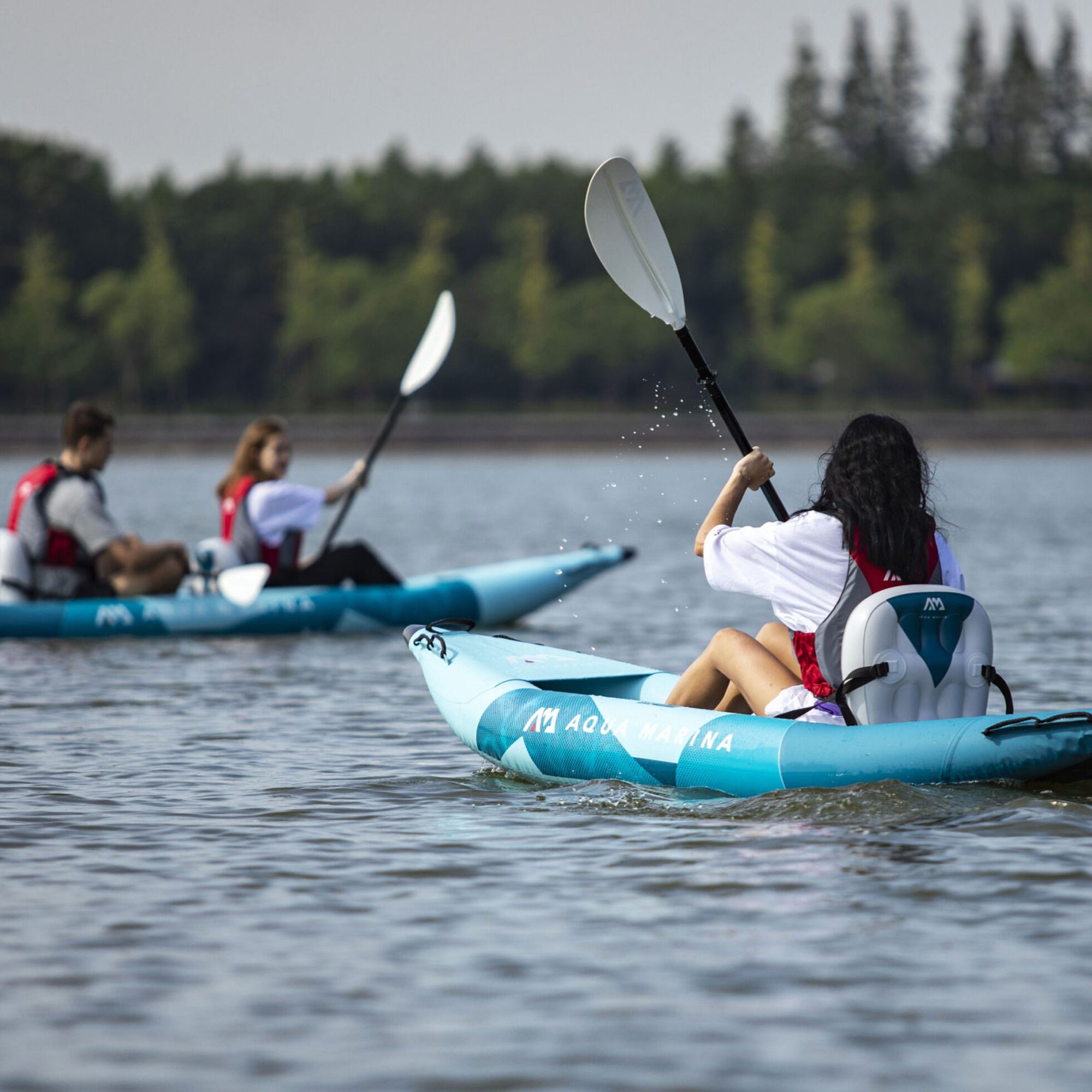 Aqua Marina Betta 13'6" Tandem Recreational Inflatable Kayak, Lightweight
