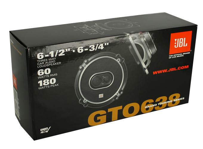 2) JBL GTO638 6.5" - 6.75" 180W 3 Way Car Audio Coaxial Speakers Stereo PAIR