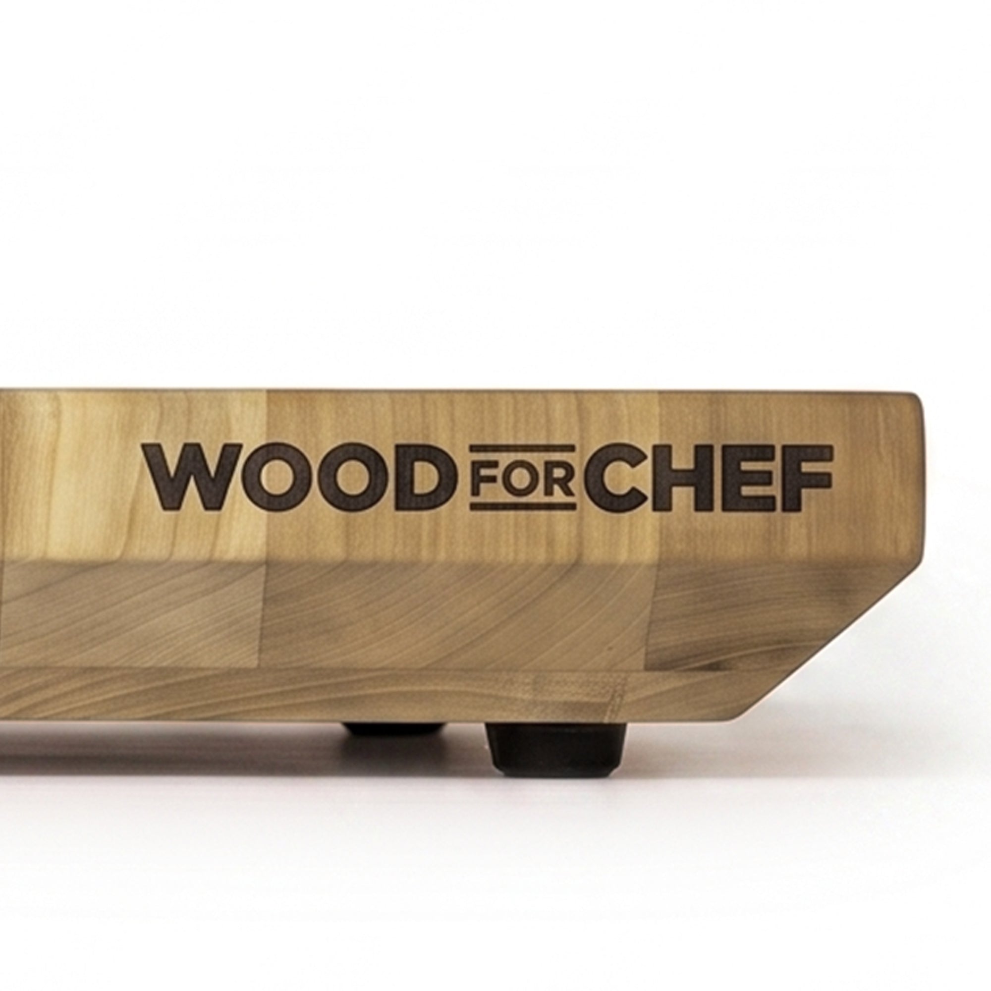 WoodForChef Heritage Cherry End Grain Cutting Board with Feet and Mineral Oil