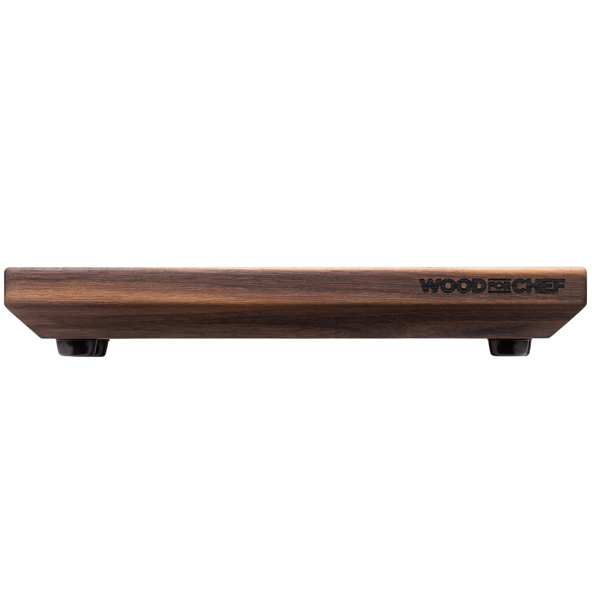WoodForChef Alto Walnut Wood Cutting Board with Non-Slip Feet, 12" x 12" x 1.5"