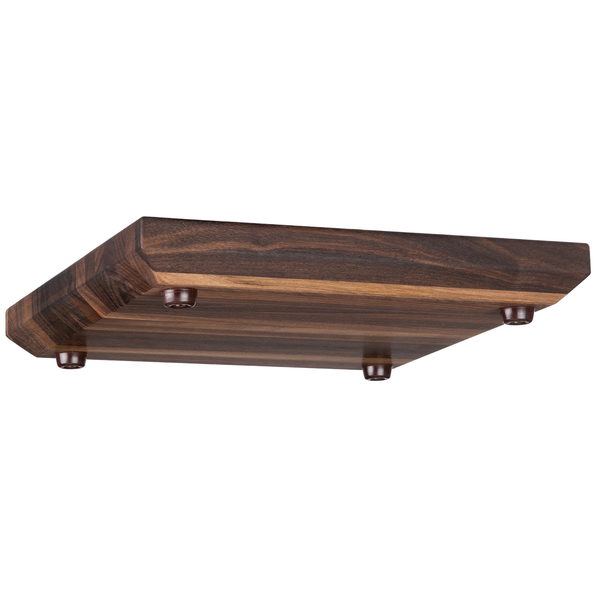WoodForChef Alto Walnut Wood Cutting Board with Non-Slip Feet, 12" x 12" x 1.5"