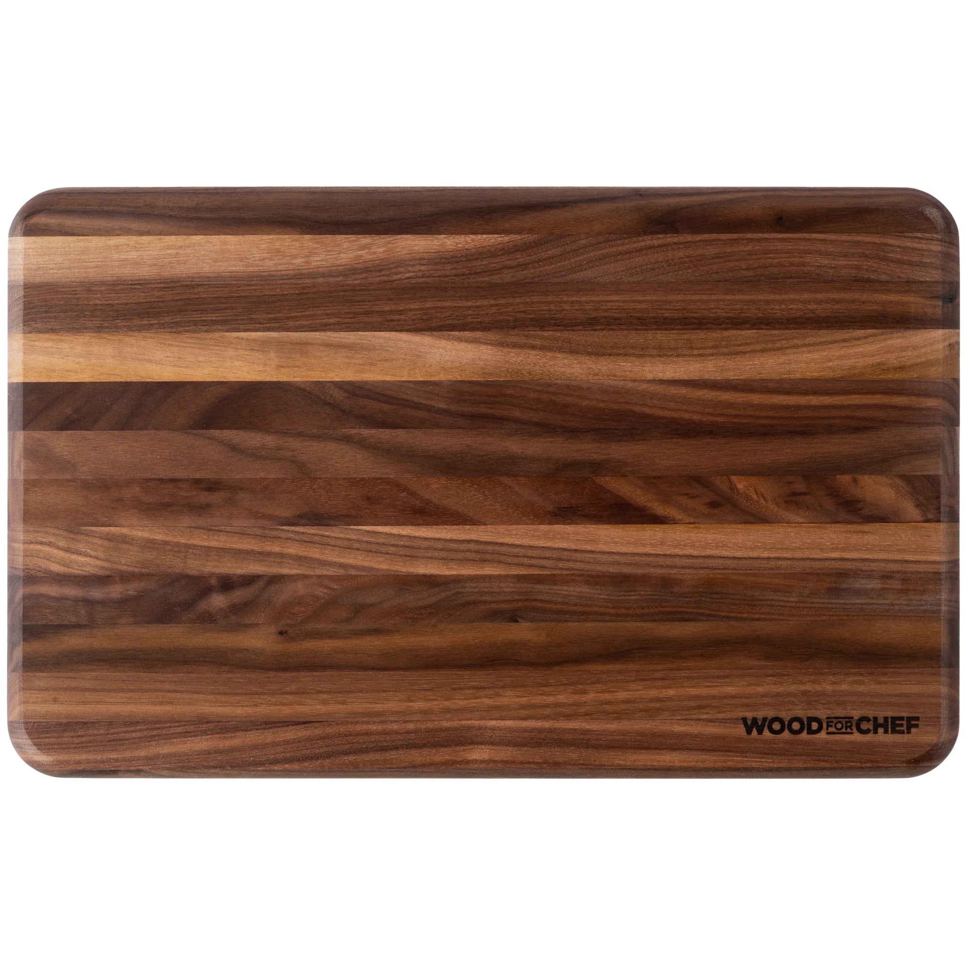 WoodForChef Mizu Walnut Edge Grain Cutting Board for Kitchen, 16" x 10" x 1.10"