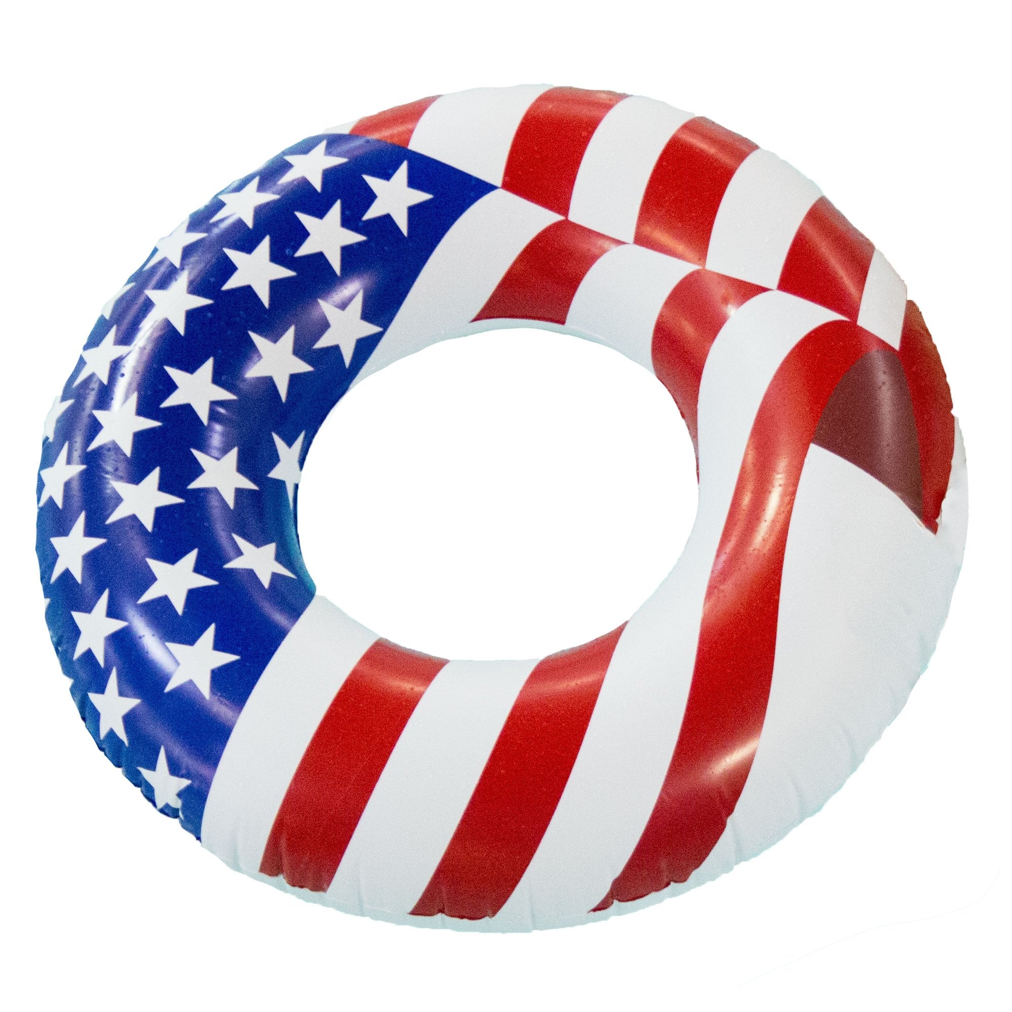 Swimline 36 Inch Inflatable American Flag Swimming Pool Tube Float (6 Pack) - VMInnovations