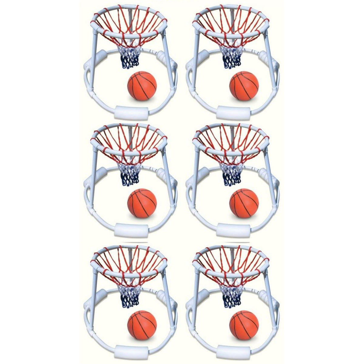 Swimline Super Hoops Swimming Pool Floating Basketball Hoop with Ball (6 Pack)