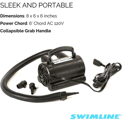 Swimline 110V Electric Swimming Pool Inflatable Raft Inflator Air Pump (6 Pack) - VMInnovations