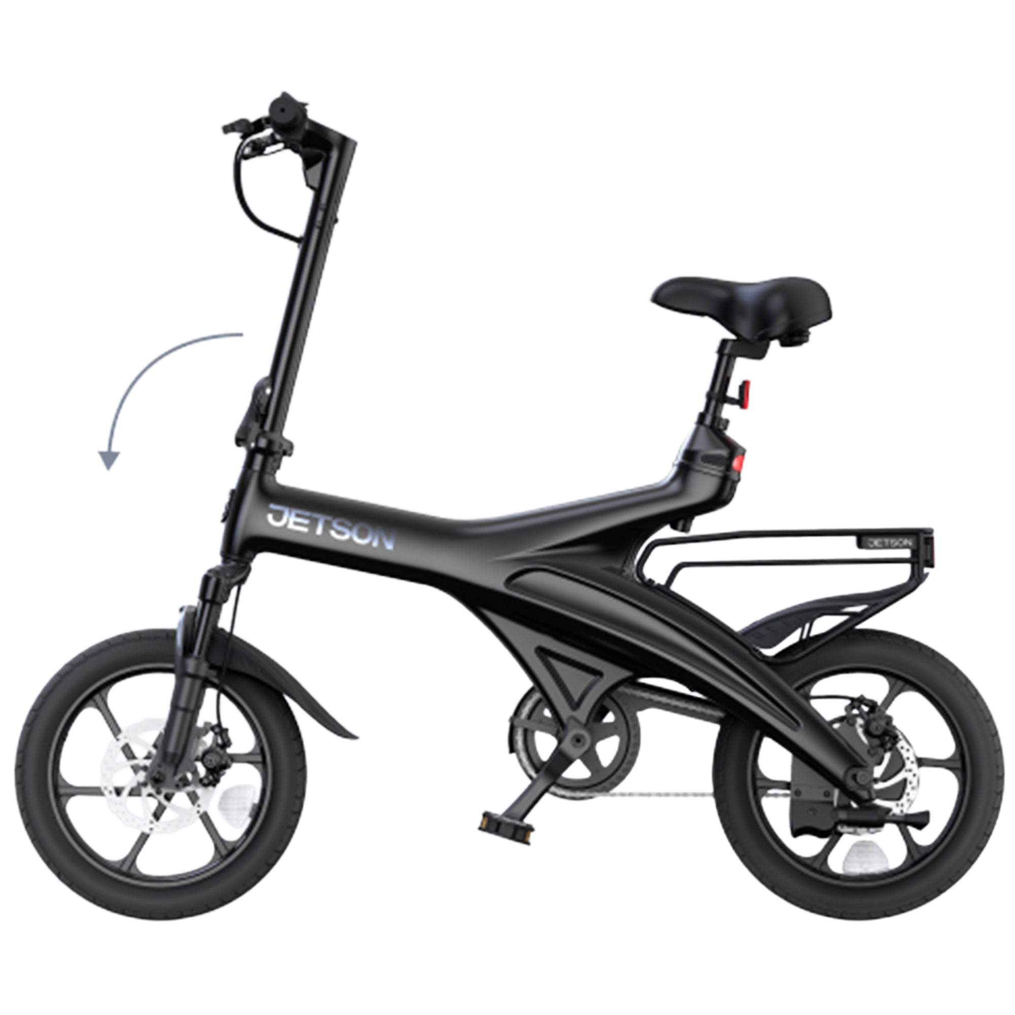 Jetson OTG Elite Portable Folding Electric Bike with Pneumatic 16" Tires, Black